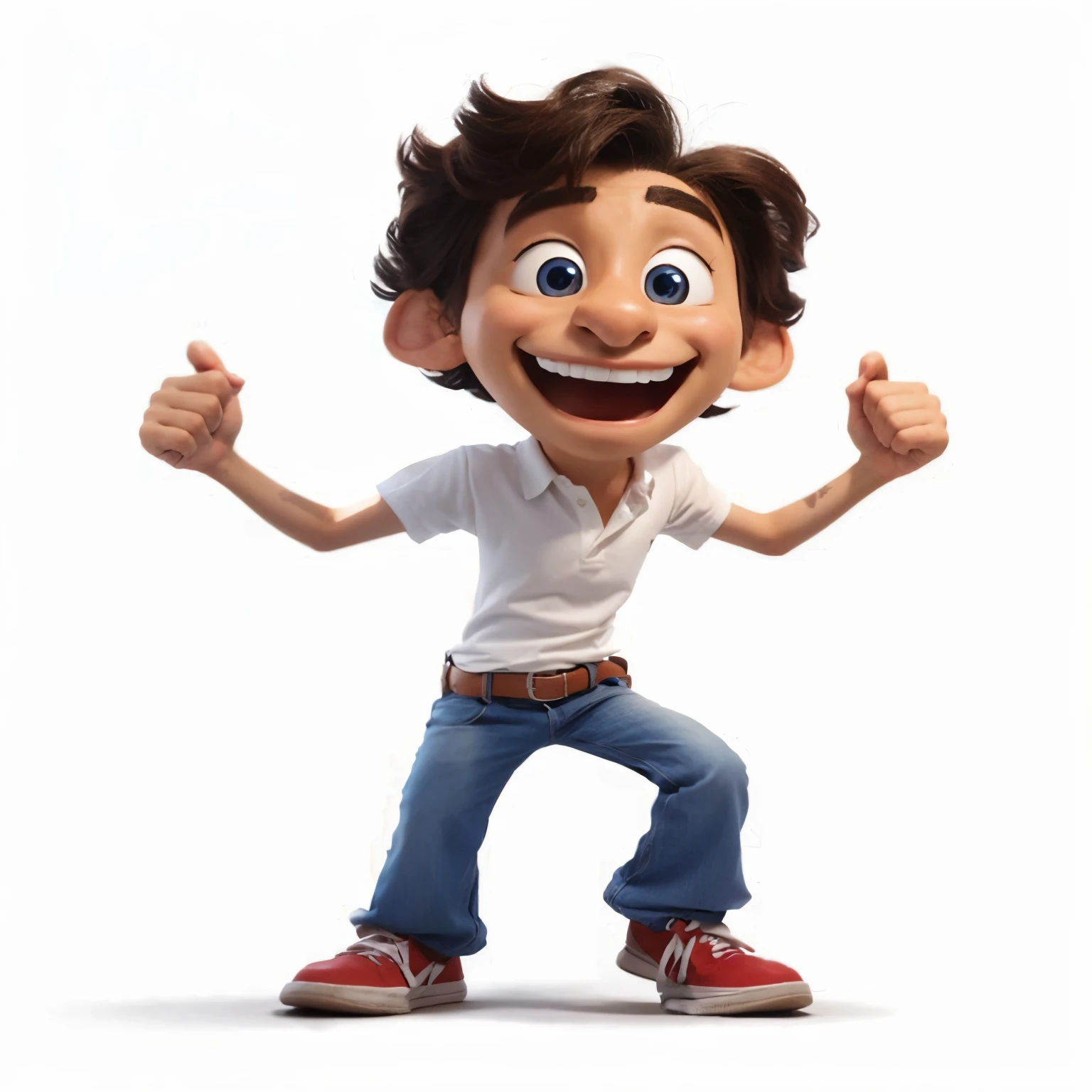 Man, white background,