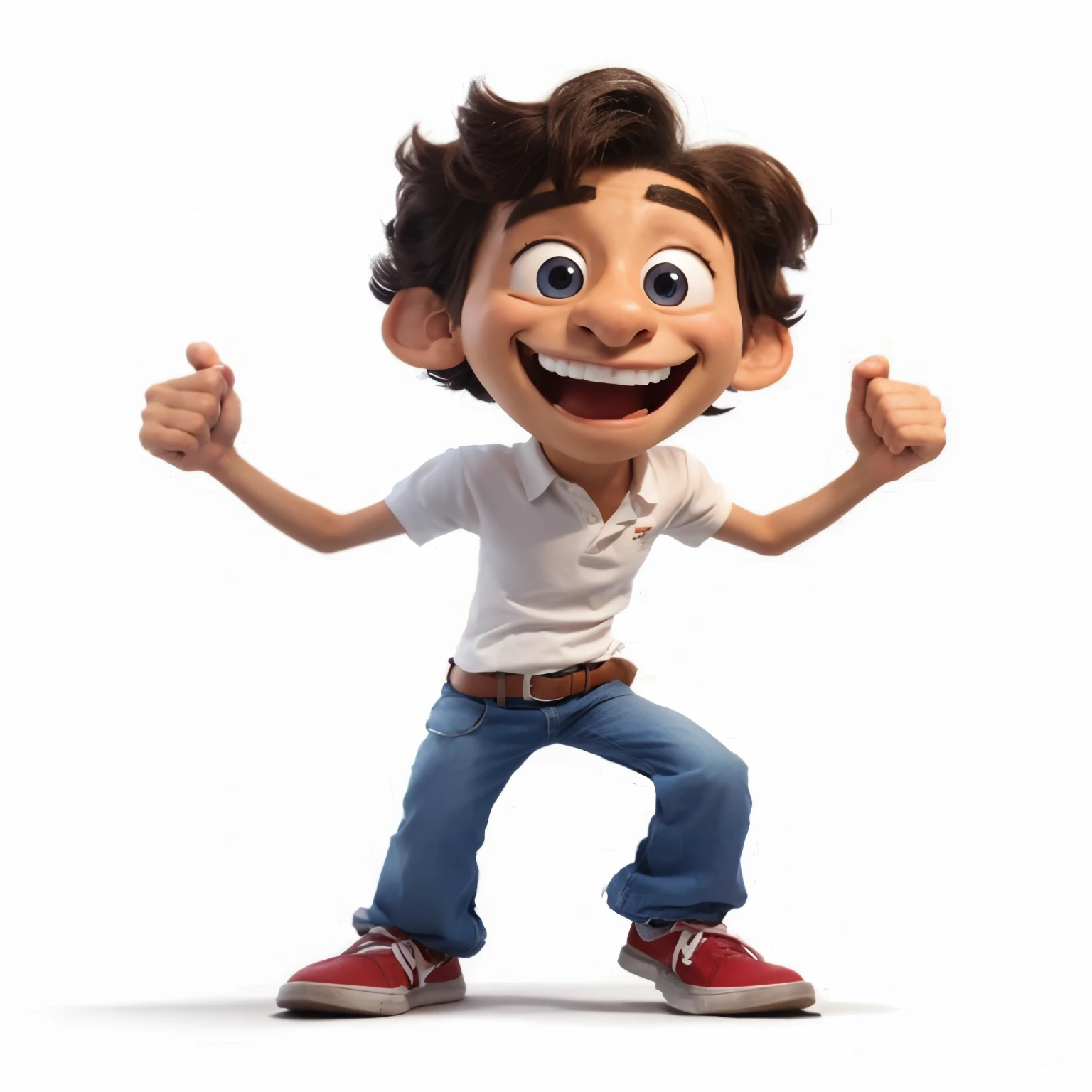 Man, white background,