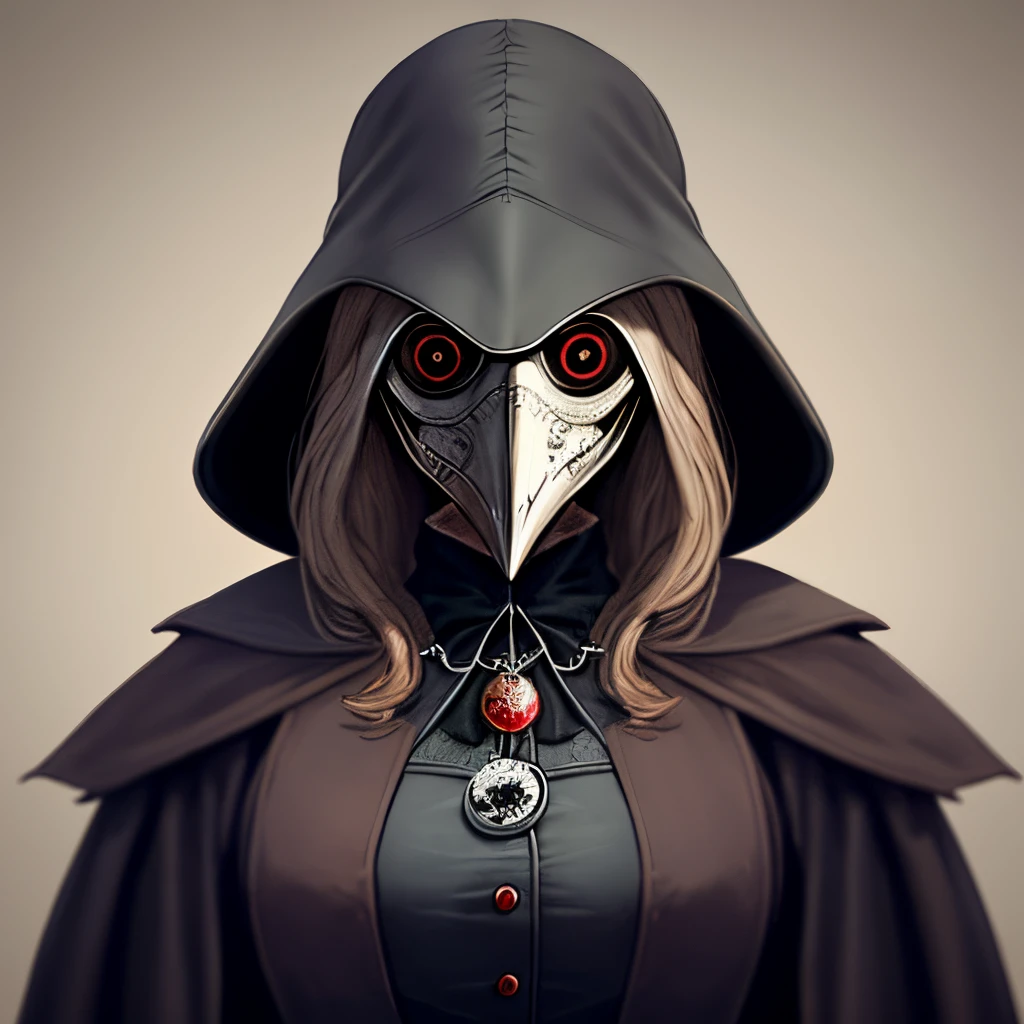Woman in a plague doctor outfit