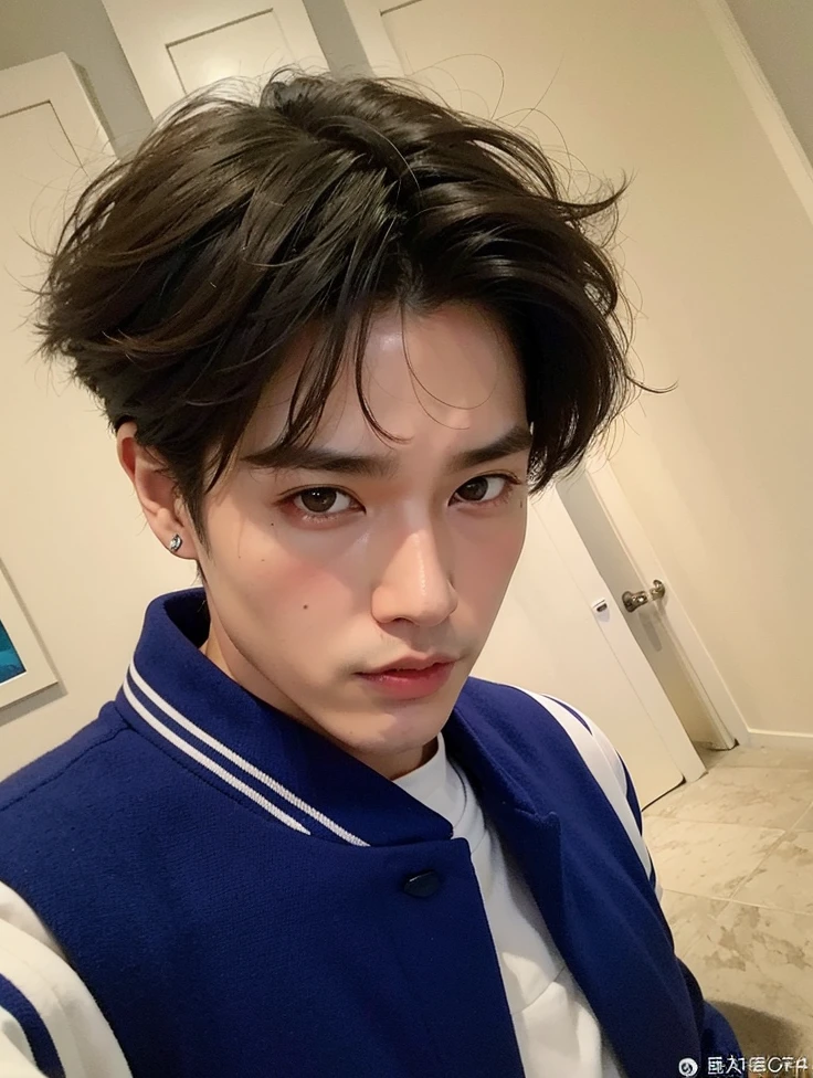 Hombre arafed con chaqueta azul y camisa blanca posando para una foto., Cai Xukun, XQC, Jinyoung Shin, Heise Jinyao, Sha Xi, Kim Doyoung, Hsiao-ron, Ulzzang masculino, Jung Jaehyun, Foto de perfil de la foto de cabeza, Yanjun Chengt, JIA, Yan, Xision Wu, Longque Chen