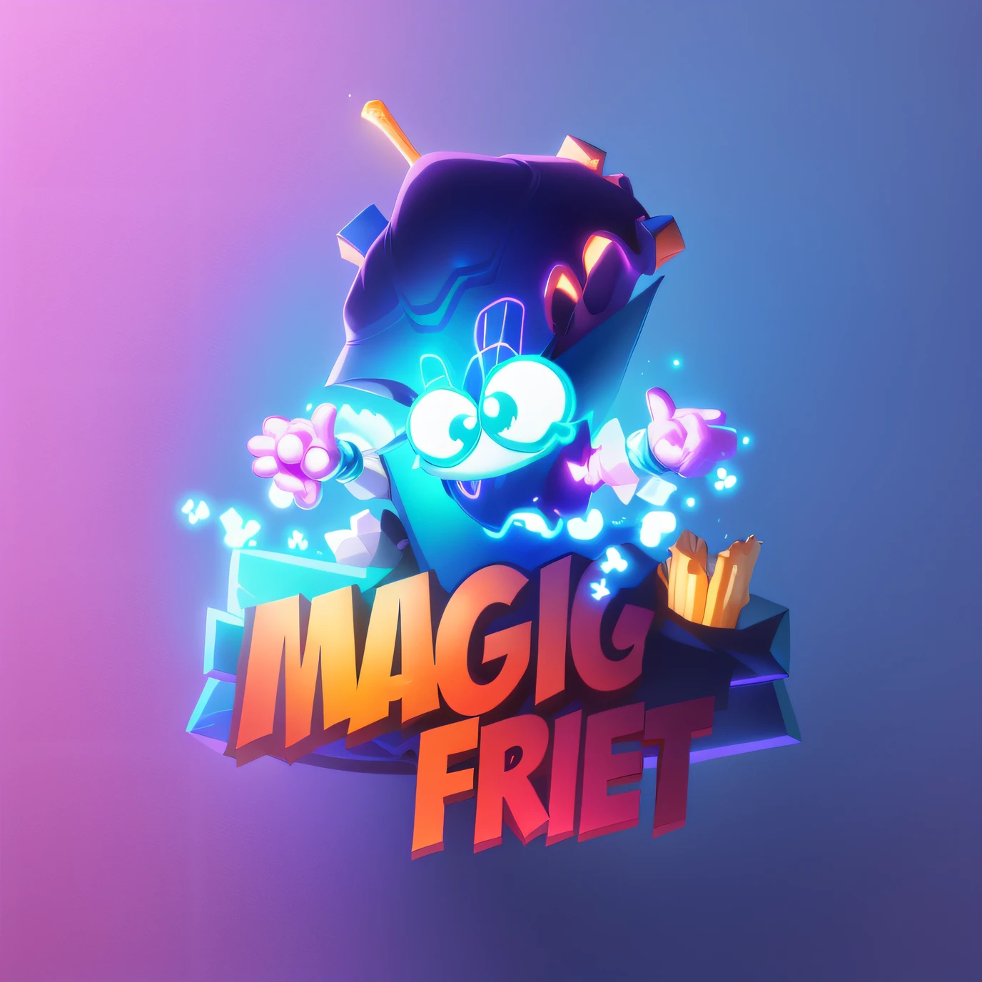 a cartoon character with a toothbrush and a magic fry, magic effects, magical effect, magic item, mobile game art, magic fantasy, best fries, magic belt, amazing splashscreen artwork, promo art, mobile game background, magic experiment, mobile game asset, official splash art, epic magic effects, concept art, splash screen art, concept art, colorful magic effects rework the image keep the name in the image keep everything like it is but more detailed and make a variation for christmas