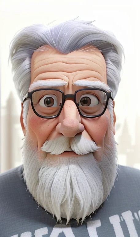 (an elderly man:1.1,wisdom:1.1,elegance:1.1,modernity:1.1,happiness:1.1),fine art,portrait,ultra-detailed,realistic,professional,highres,bokeh,sharp focus,vivid colors,soft lighting,wisdom implied,modern clothes,joyful expression,white beard,crinkled eyes,distinguished features,comfortable living room background