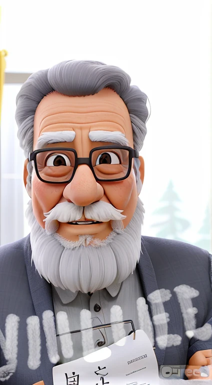 Criar a imagem de um homem muito velho, very wise, muito elegante, muito moderno e muito feliz.