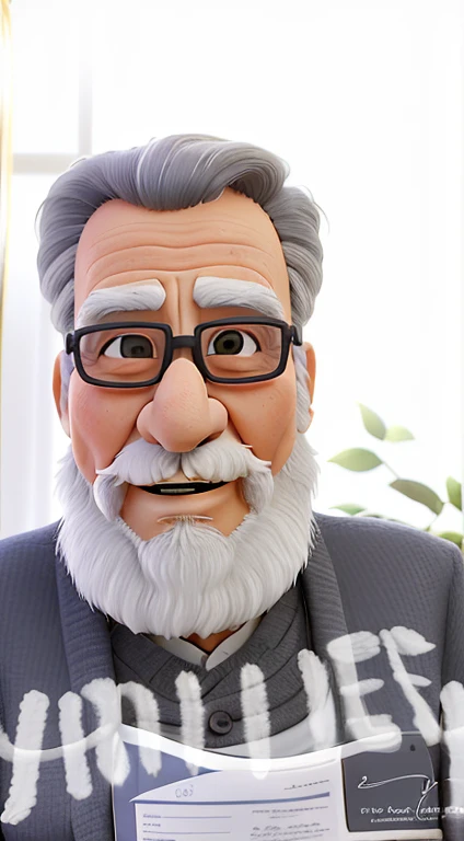 Criar a imagem de um homem muito velho, very wise, muito elegante, muito moderno e muito feliz.