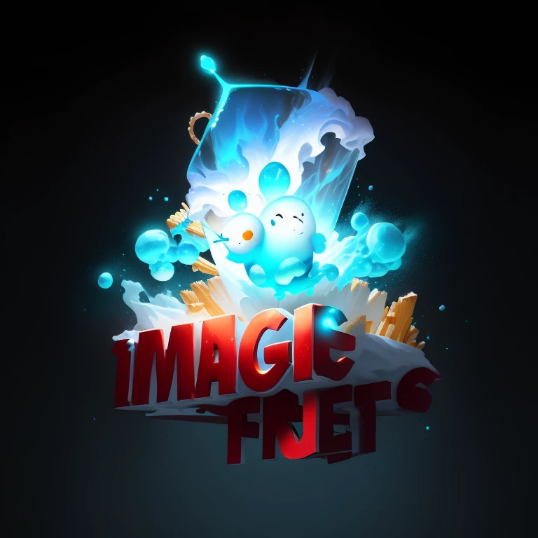 a cartoon character with a toothbrush and a magic fry, magic effects, magic item, magical effect, mobile game art, magic fantasy, best fries, magic belt, amazing splashscreen artwork, promo art, mobile game background, magic experiment, mobile game asset, official splash art, epic magic effects, concept art, splash screen art, concept art, colorful magic effects keep the pic make it more modern give it some christmas effect like snow christmasballs