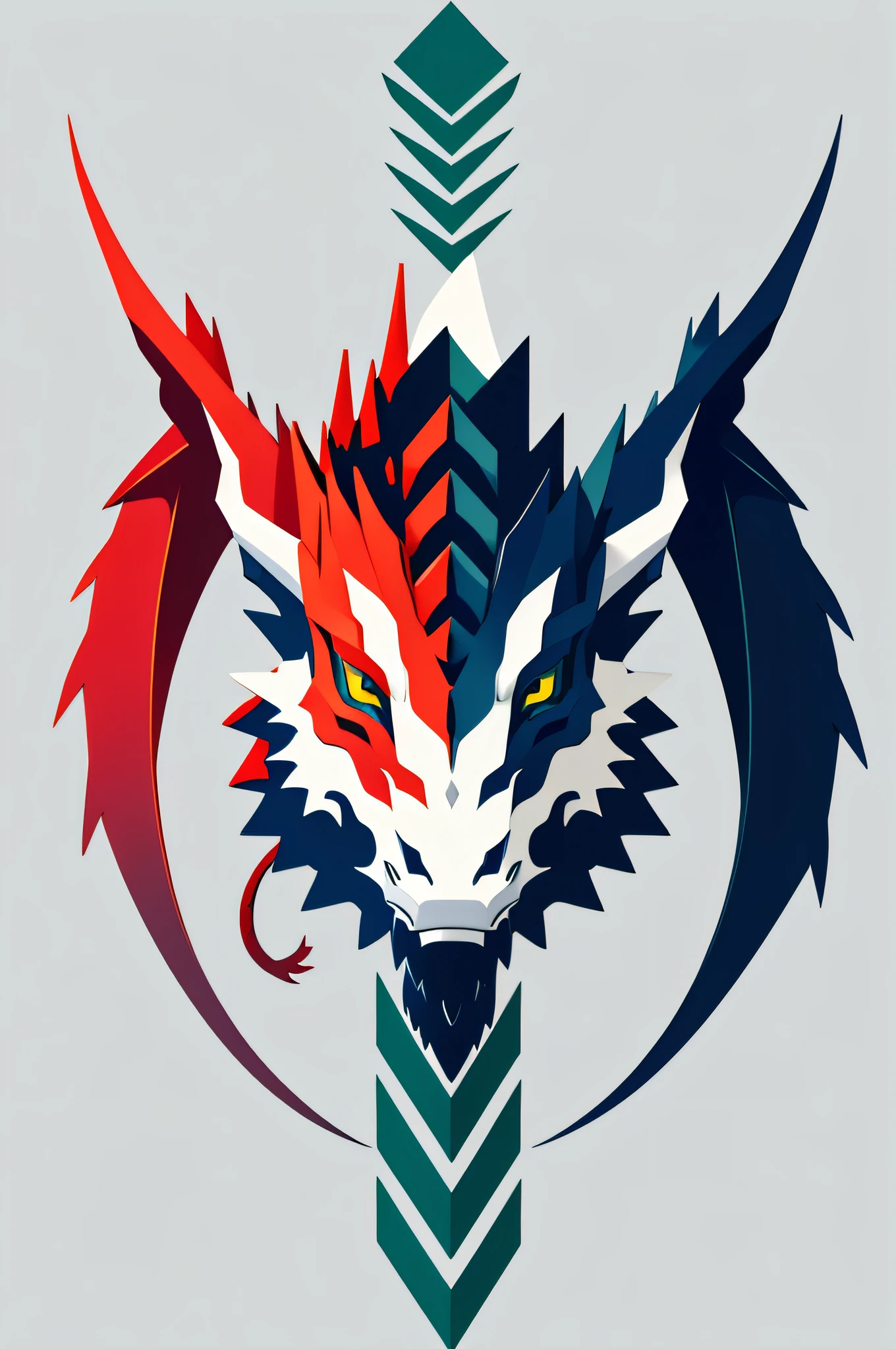 Minimalist dragon logo