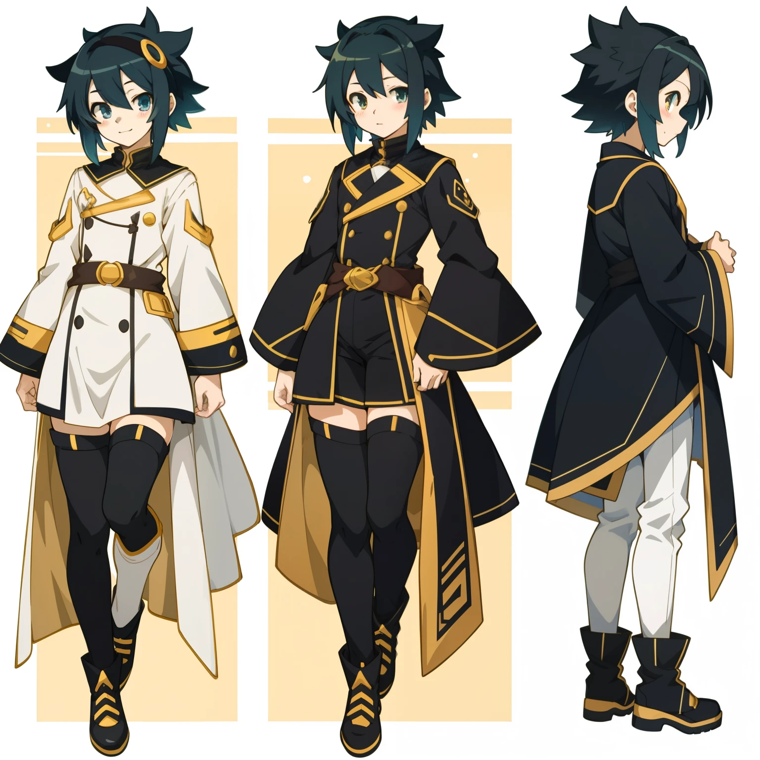 Anime style character image with various hair and accessories, anime set style, Animation Character Reference List, fantasy uniform, Flat anime style, Anime full body illustration, full_body!!, full detailed body, extra detailed body, anime vtuber full body model, Soft anime illustration, Anime style characters, clean and meticulous anime style,