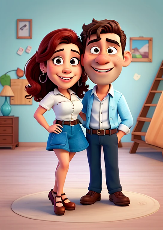 cartoon of a man and a woman next to each other in front of a heart, in cartoon style, caricatural, arte digital dos desenhos animados, Casal feliz, arte dos desenhos animados, Cartoon style illustration, caricature illustration, retrato de casais, desenho animado de arte digital, charicatura, retrato de casal, estilo caricatura, par, romantic couple, Homem e mulher apaixonados, caricatura!!!
