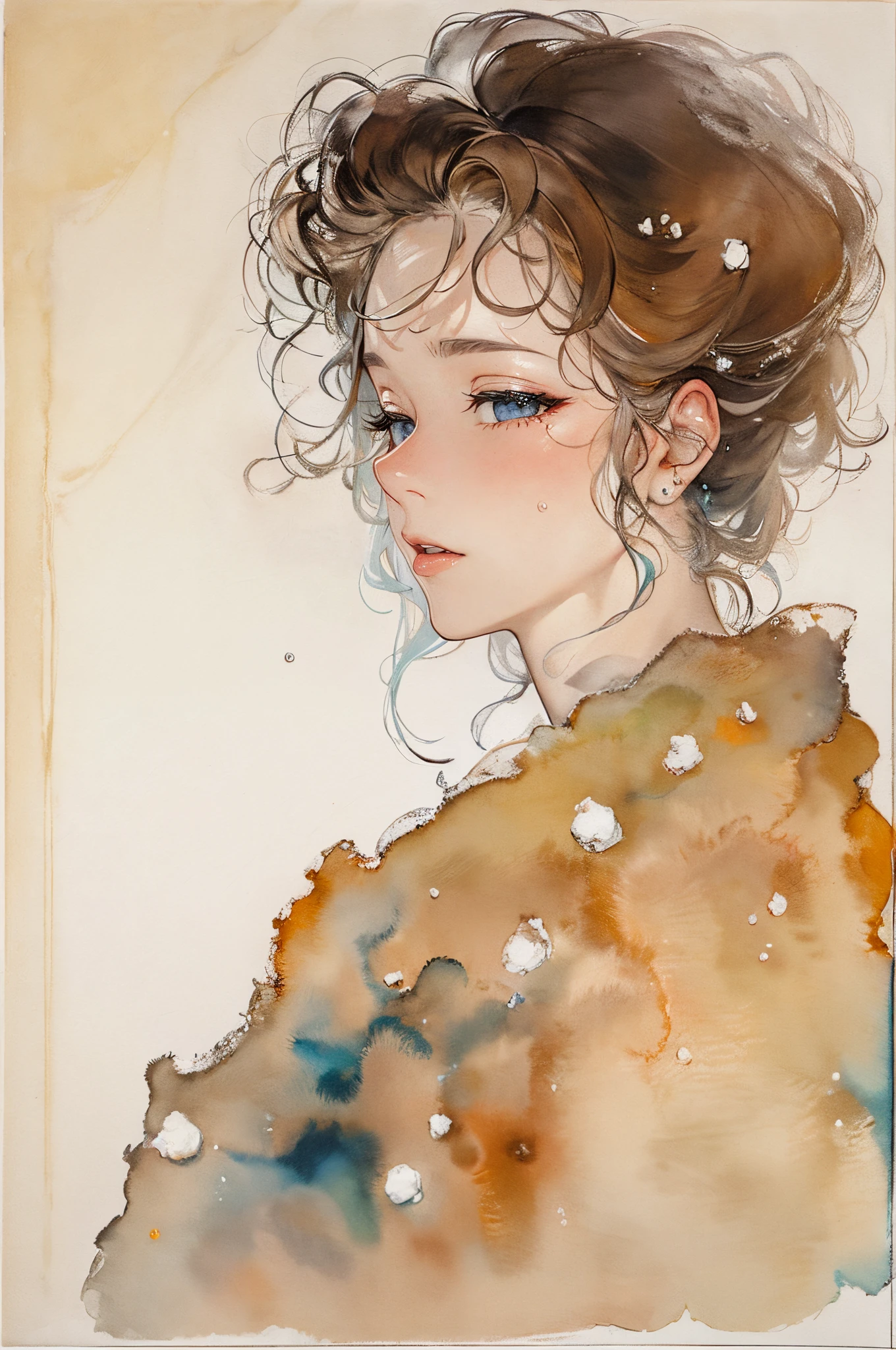 Sexy expression with eyes slightly open