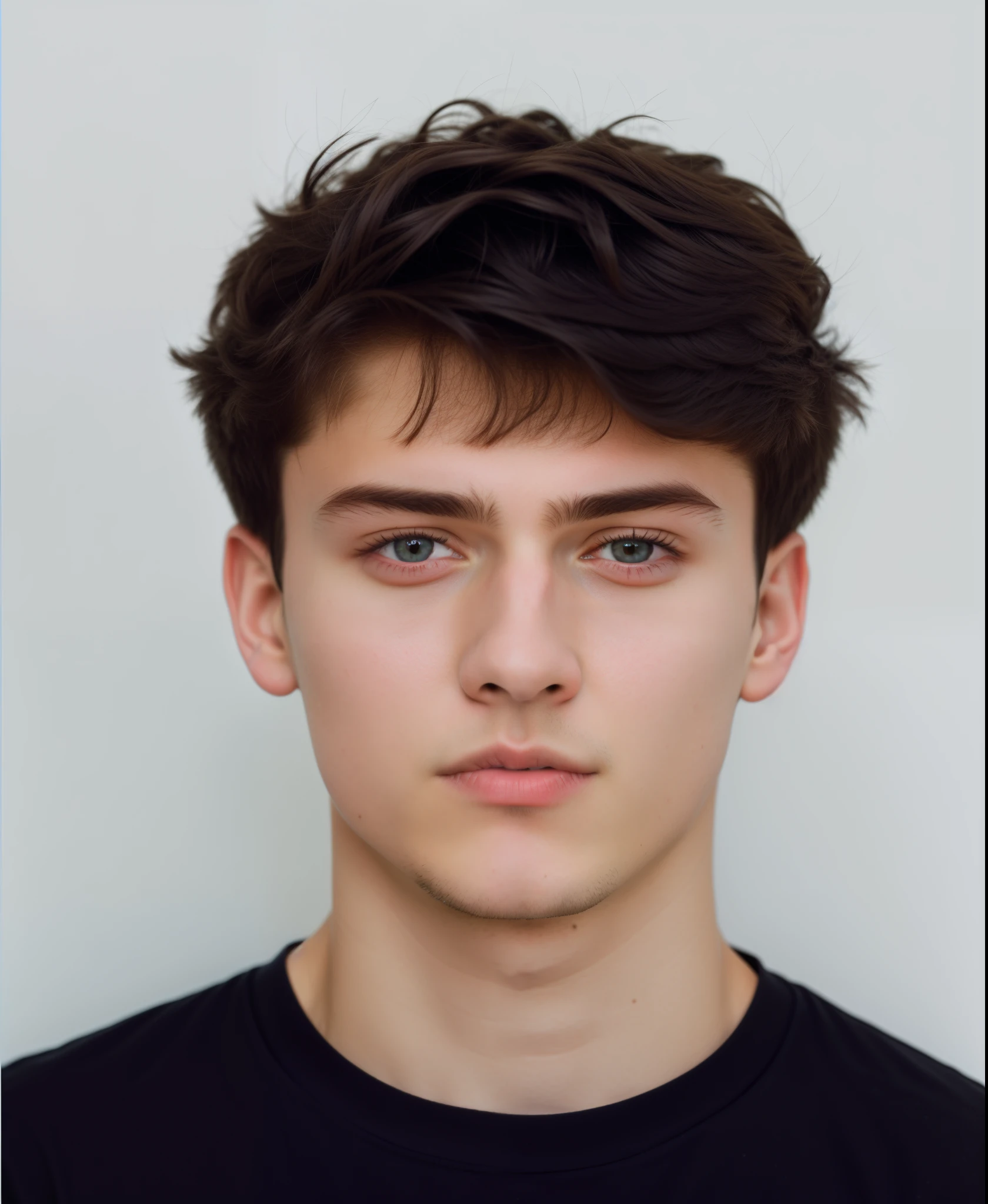 arafed young man with a black shirt and a blue shirt, around 1 9 years old, daniil kudriavtsev, 18 years old, daniel dociu, kacper niepokolczycki, headshot profile picture, professional picture, michal, portait photo profile picture, 1 6 years old, guillaume tholly, passport photo