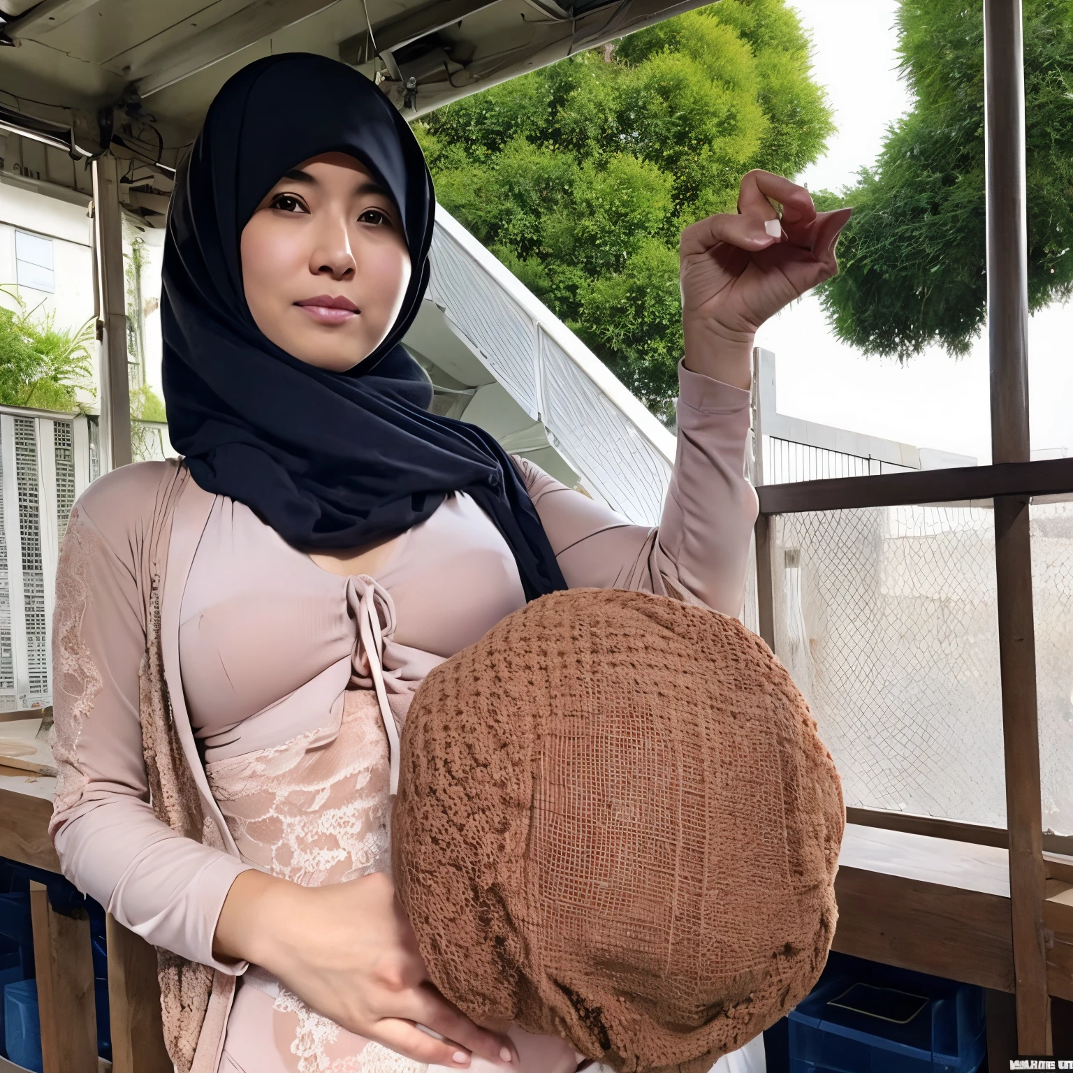 Realistic, hijab, malay, interacial, gangbang, breed, pregnant, nude