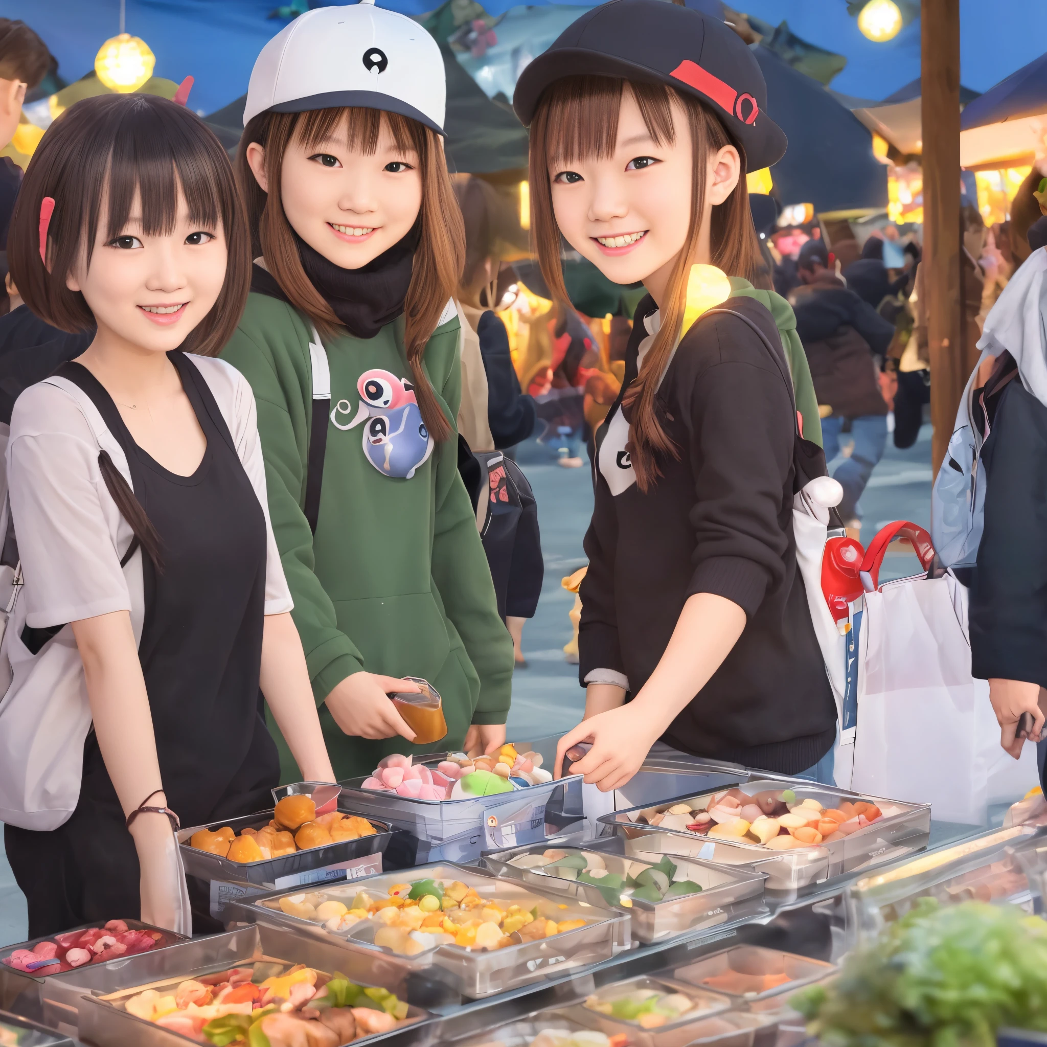 Cute pokemon night market