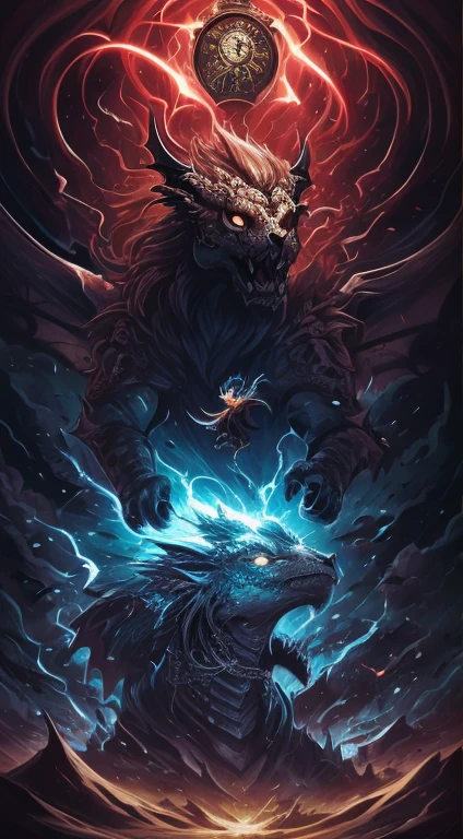 book cover, dragon in the middle of a circle