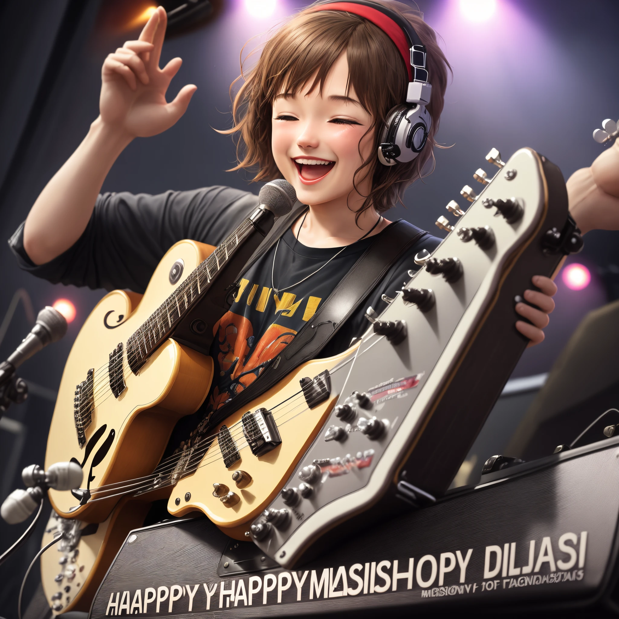 Create happy musician's day image
