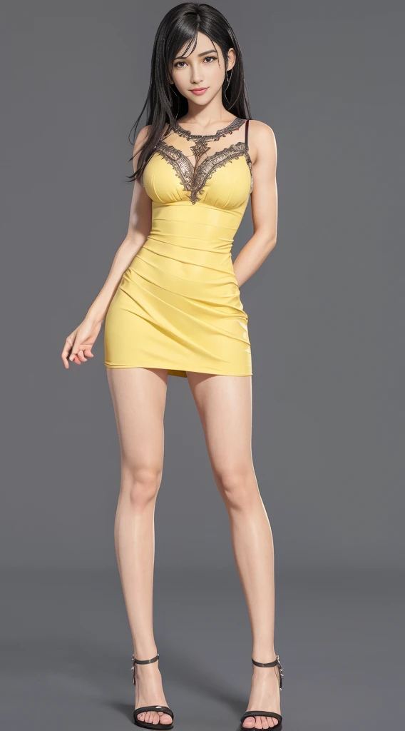 Tifa Lockhart, rosto delicado, rosto detalhado, Sweet smile expression, corpo perfeito, corpo atletico, textura ultra realista