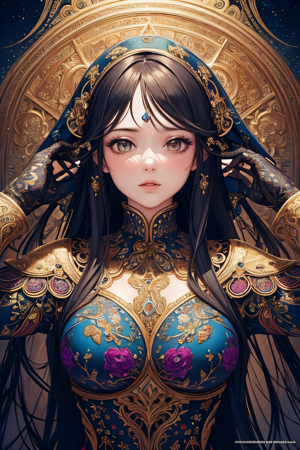 (masterpiece, top quality, best quality, official art, beautiful and aesthetic:1.2), (1girl), extreme detailed,(fractal art:1.3),colorful,highest detailed