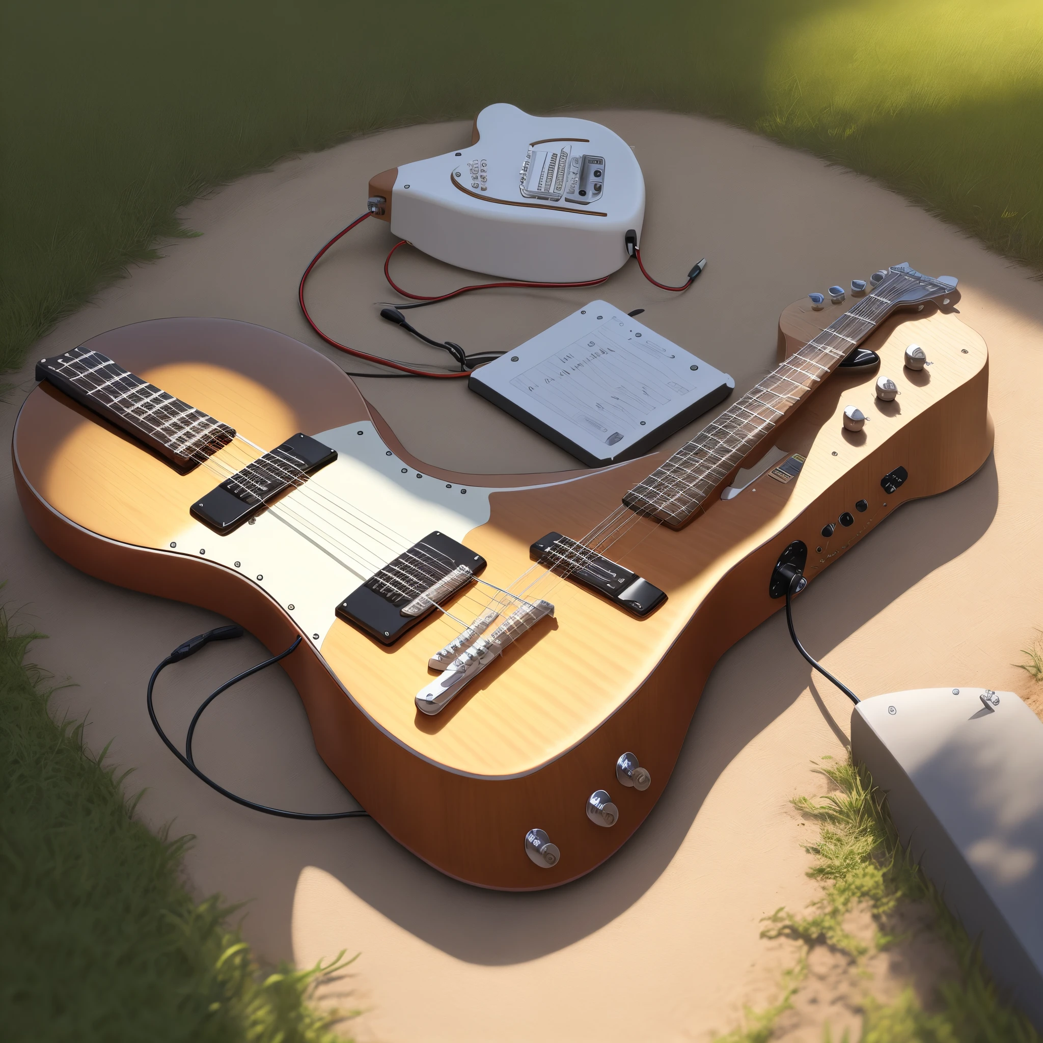 Solar powered electric guitar