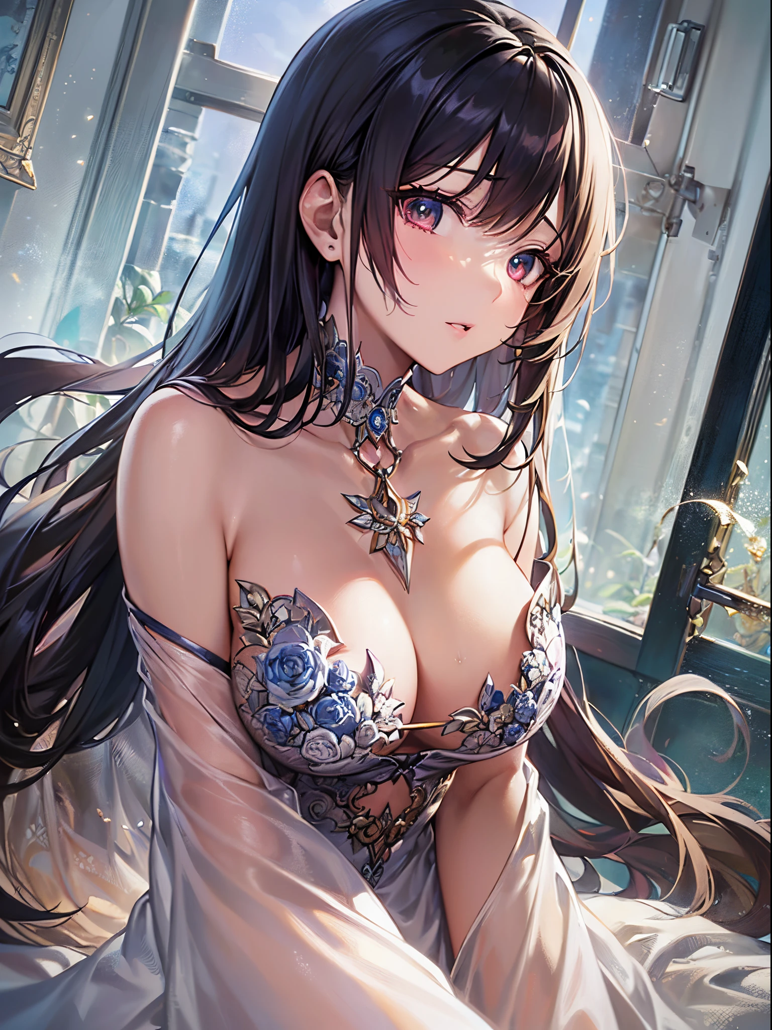 ((Finest quality)),(超A high resolution),(ultra-detailliert),(Meticulous portrayal),((Best Anime)),(Finest works of art),Ultra-Precision Art,The art of astounding depiction,Overwhelming descriptive power:1.5, (1人の女性:1.5),(Cultivated woman), angel's wake up call