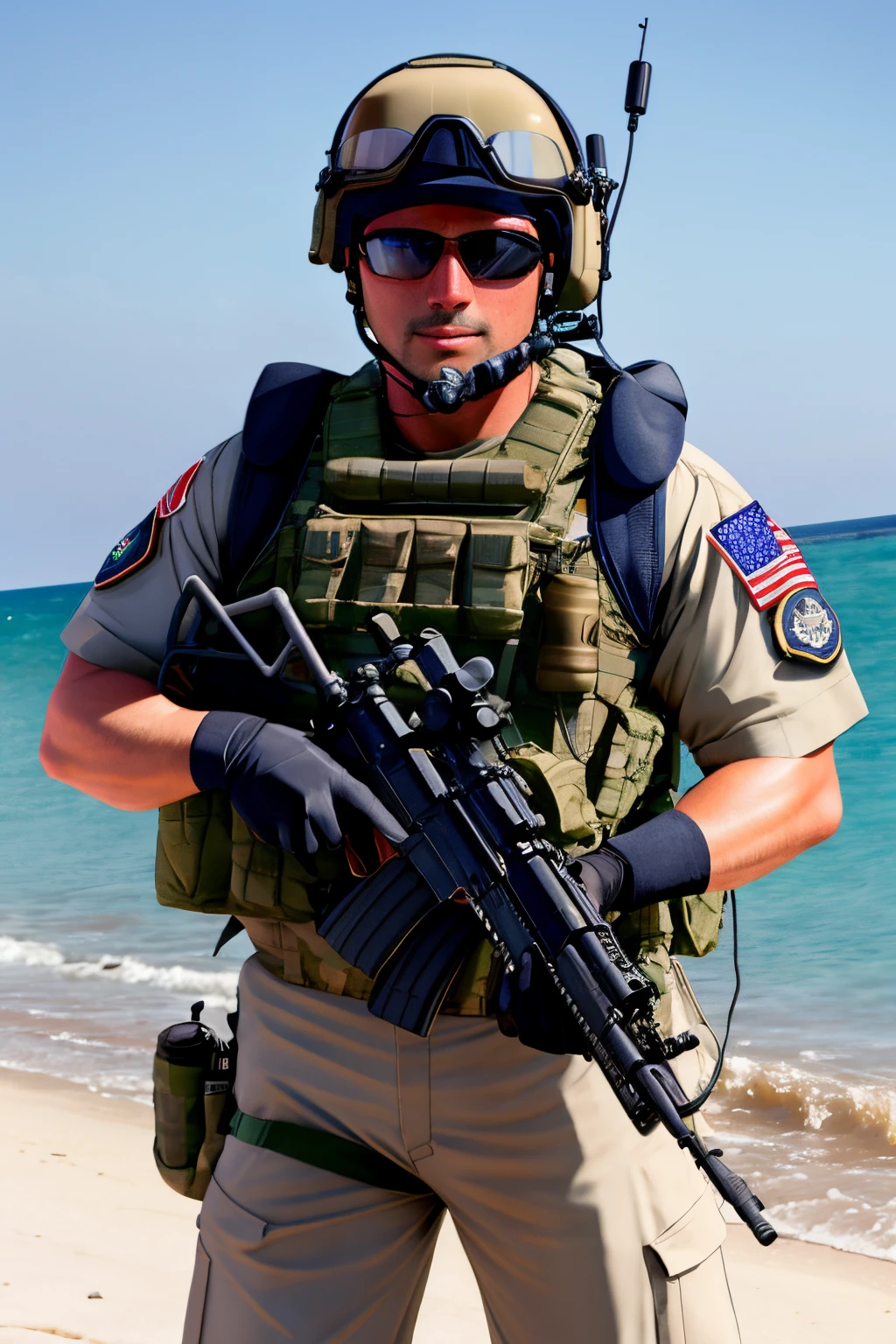Navy seal, tiger