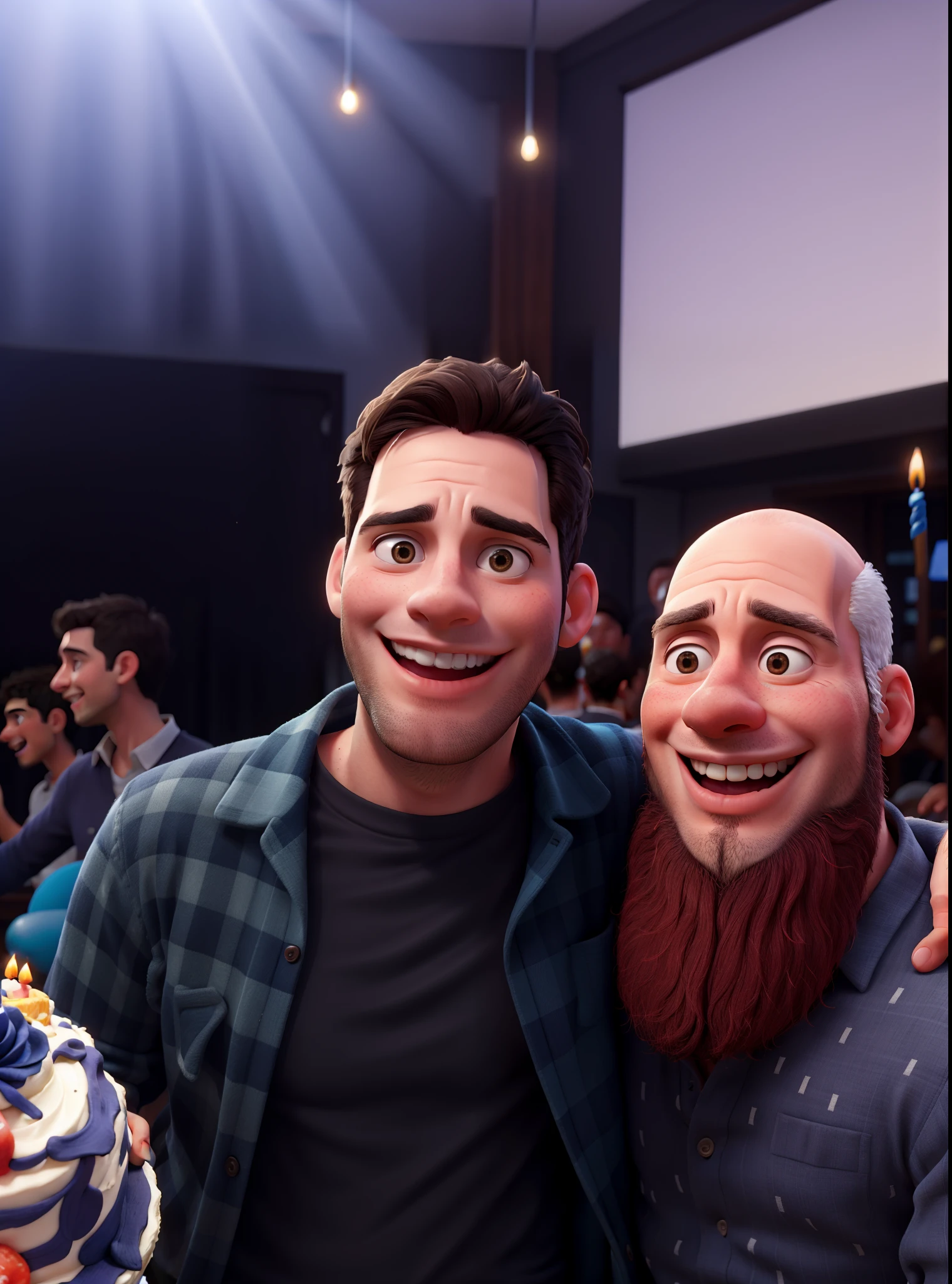 Friends celebrating birthday