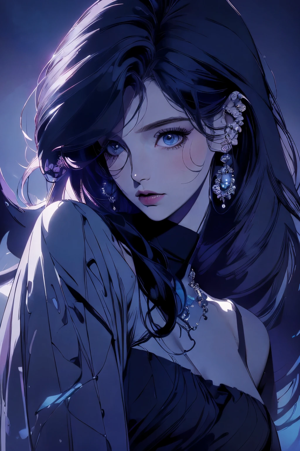 (best quality,4k,8k,highres,masterpiece:1.2),ultra-detailed,ethereal ghost girl illustration,beautiful detailed eyes,beautiful detailed lips,girl with long flowing dark hair,pale skin,delicate facial features,mysterious atmosphere,soft and dreamy lighting,translucent white dress floating in the wind,subtle glowing aura,subtle mist and fog,subtle moonlight shining through the trees,whimsical and enchanting background,soft pastel color palette,subtle and delicate brush strokes,hauntingly beautiful,artistic interpretation,illustrative style,high contrast shadows and highlights