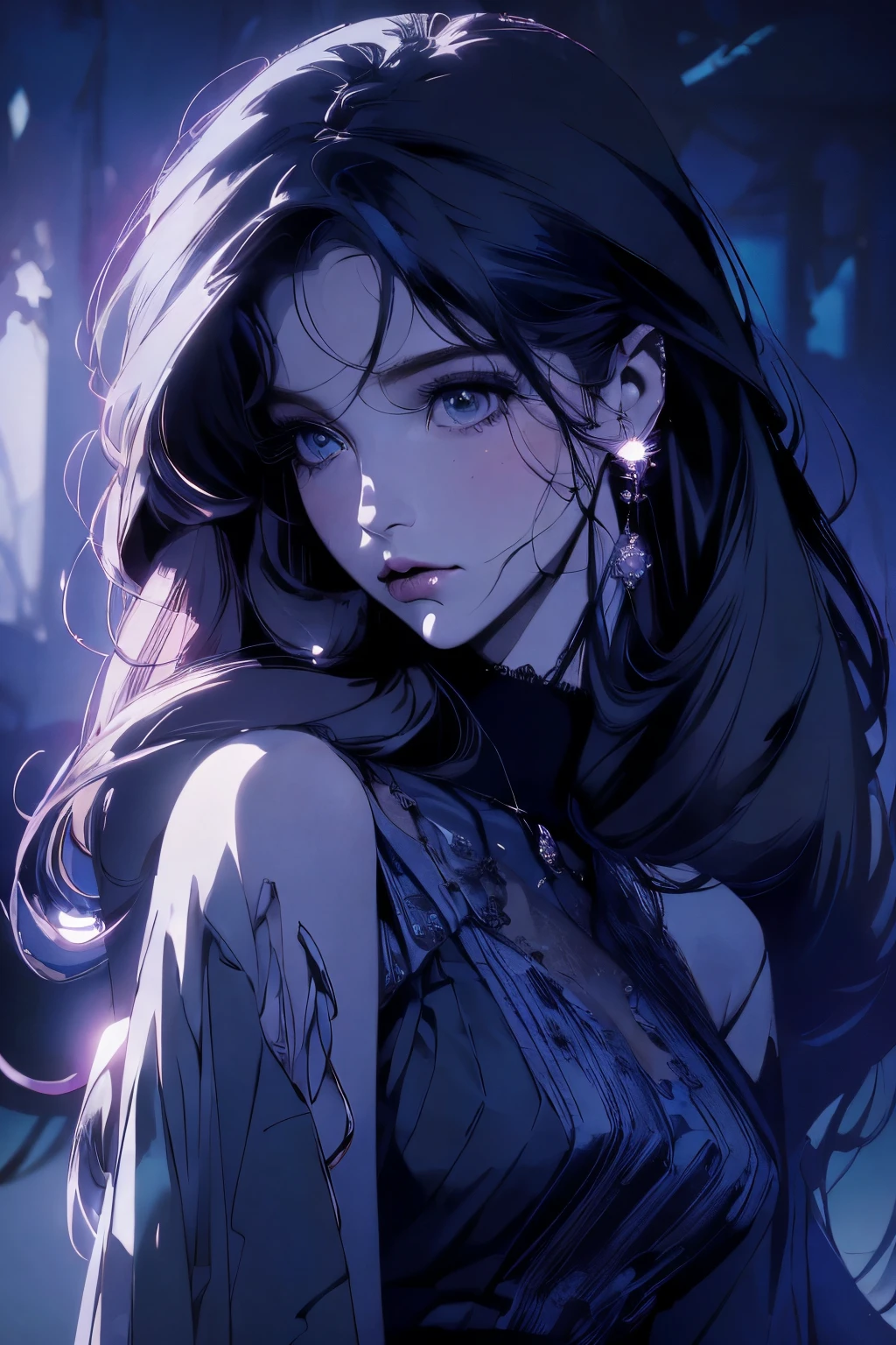 (best quality,4k,8k,highres,masterpiece:1.2),ultra-detailed,ethereal ghost girl illustration,beautiful detailed eyes,beautiful detailed lips,girl with long flowing dark hair,pale skin,delicate facial features,mysterious atmosphere,soft and dreamy lighting,translucent white dress floating in the wind,subtle glowing aura,subtle mist and fog,subtle moonlight shining through the trees,whimsical and enchanting background,soft pastel color palette,subtle and delicate brush strokes,hauntingly beautiful,artistic interpretation,illustrative style,high contrast shadows and highlights