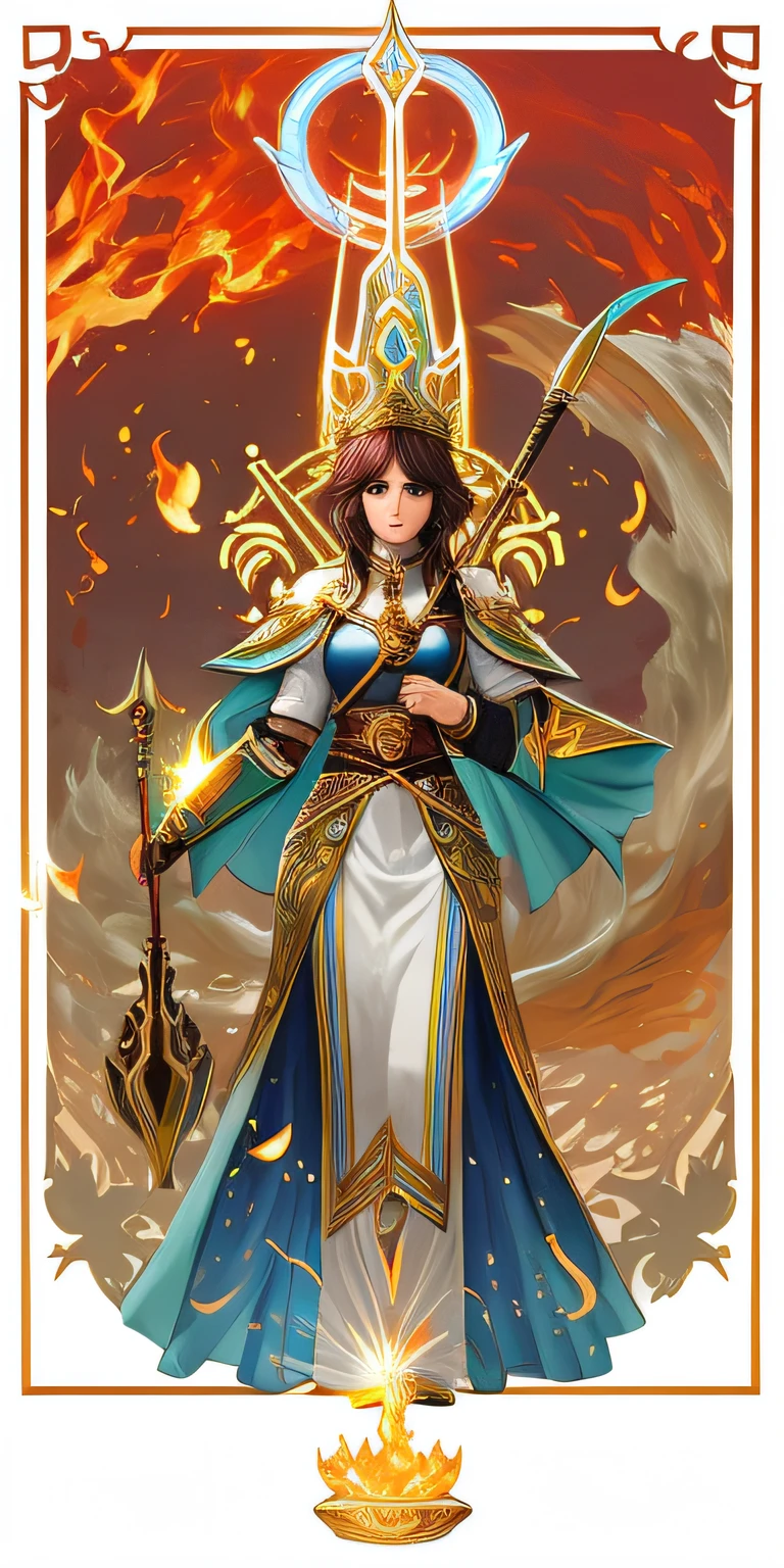 um close up de uma mulher com uma espada e um fogo, Epic Character Wizard Girl, Retrato de um mago feminino, Retrato completo do elementalista, mago feminino, mago feminino!, holy fire spell art, Mago Celestial Lindo, mago da fantasia, Preto - Mago Cabelo, mago, humano :: feiticeira, female cleric, feiticeira, Mago da Terra Feminino