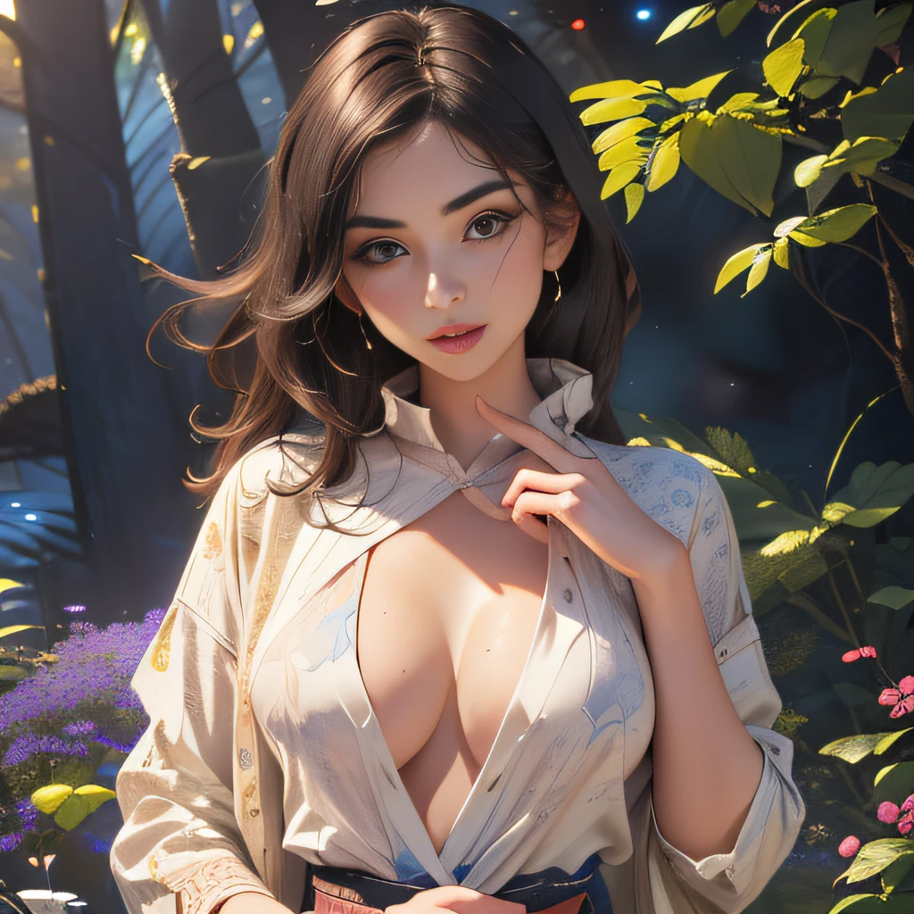 (Extremely detailed 8k wallpaper:2), (photo:2), (25 years old soigne Beautiful girl:2), (gives a lecture to friends:2), detailed (Face and eyes), (hyper realistic:1), (highly detailed:1), (epic realistic:1), rim light, (maximum details:1), cozy, (fullbody:1.3), (looking at viewer:2), (Woman's Attractive Qualities:2), (Attractive Woman:2), (Attractive:2), Smile, Intelligence, Empathy, Gracefulness, Sense of Style, Fitness, Grooming, Optimism, (Sensitivity:2), Sincerity, Romantic Gestures, Playfulness, Fashion Sense, (Sensuality:2), Charm, Modesty, Thoughtfulness, (Femininity:1), Flirtatiousness, Warmth, (Physical attractiveness:2), A beautiful smile, A love of life, strength and power, vulnerability, curiosity, wonder, love, (nature background:2), kawaii, waifu, Beautiful breasts, (attractive body:2), (Beautiful body:2), Beautiful pose, attractive pose, (Beautiful legs:1.0), (Beautiful clothes:1), (classic clothes:2), (elegant clothes:2), (European clothes:2), detailed clothes, (skirt:1), (blouse:1), (provocative pose)