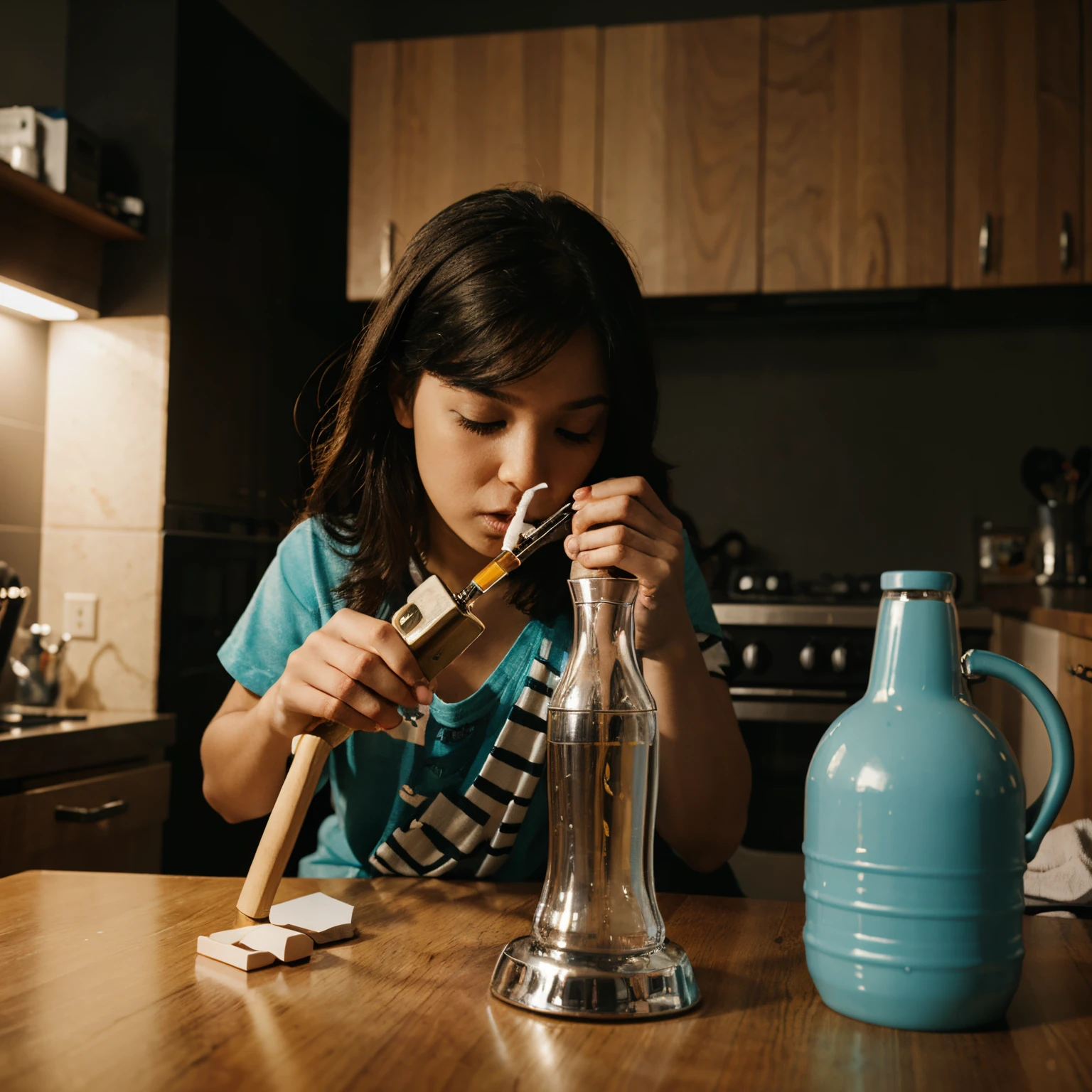 baby smoking a bong