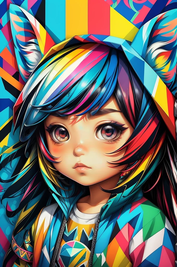 (Arara), Eduardo Kobra padding ,wall PORTRAIT geometric multidimensional, art, chibi,
yang08k, beautiful, colorful,
masterpieces, top quality, best quality, official art, beautiful and aesthetic,