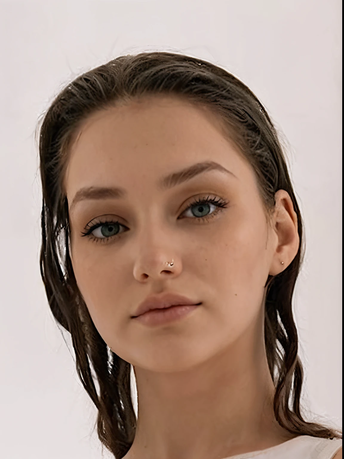 mujer alta, piel blanca ojos verdes, cabello rizado color rubio