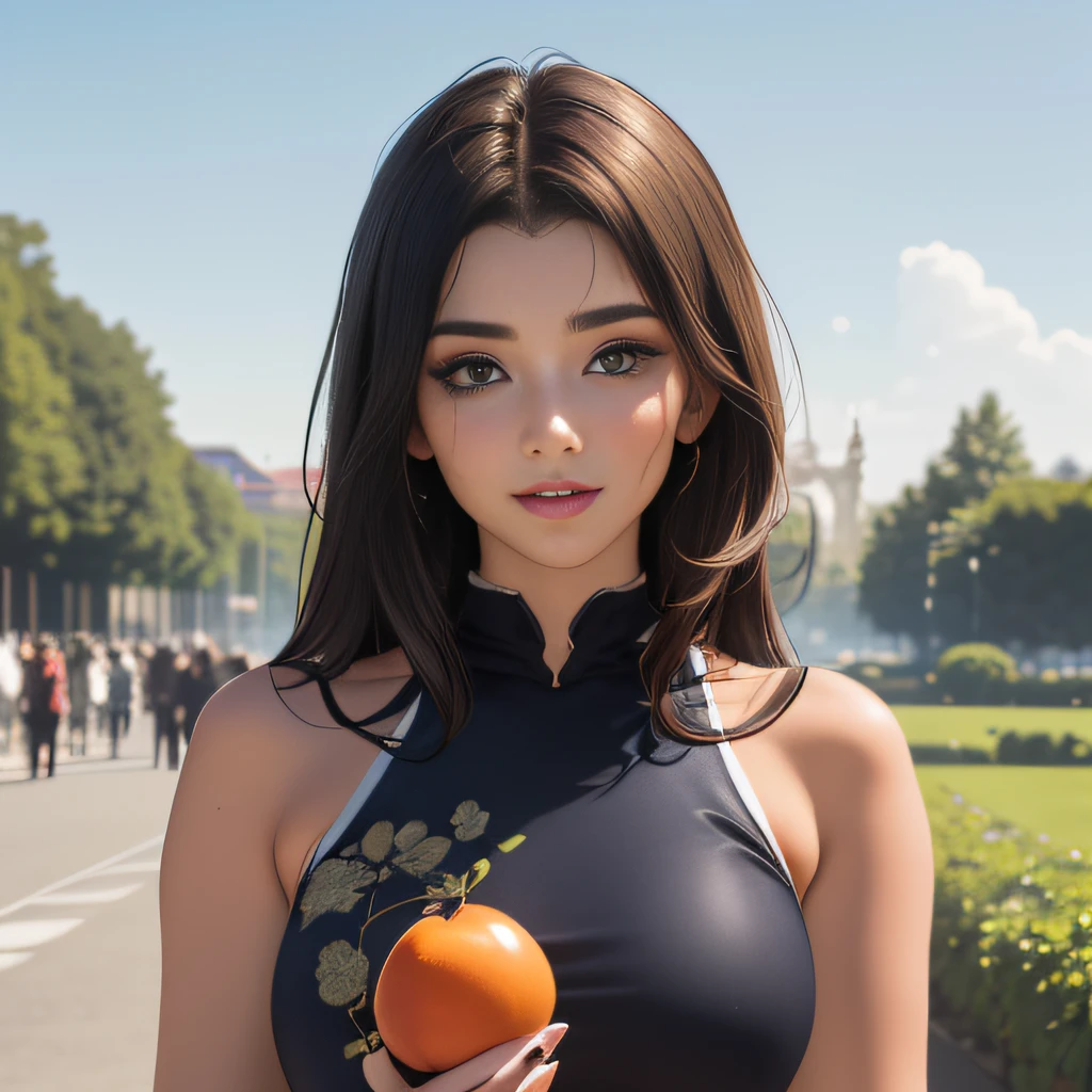(Extremely detailed 8k wallpaper:2), (photo:2), (43 years old soigne Beautiful girl:2), (gives a lecture to friends:2), detailed (Face and eyes), (hyper realistic:1), (highly detailed:1), (epic realistic:1), rim light, (maximum details:1), cozy, (fullbody:1.3), (looking at viewer:2), (Woman's Attractive Qualities:2), (Attractive Woman:2), (Attractive:2), Smile, Intelligence, Empathy, Gracefulness, Sense of Style, Fitness, Grooming, Optimism, (Sensitivity:2), Sincerity, Romantic Gestures, Playfulness, Fashion Sense, (Sensuality:2), Charm, Modesty, Thoughtfulness, (Femininity:1), Flirtatiousness, Warmth, (Physical attractiveness:2), A beautiful smile, A love of life, strength and power, vulnerability, curiosity, wonder, love, (nature background:2), kawaii, waifu, Beautiful breasts, (attractive body:2), (Beautiful body:2), Beautiful pose, attractive pose, (Beautiful legs:1.0), (Beautiful clothes:1), (classic clothes:2), (elegant clothes:2), (European clothes:2), detailed clothes, (skirt:1), (blouse:1), (provocative pose)