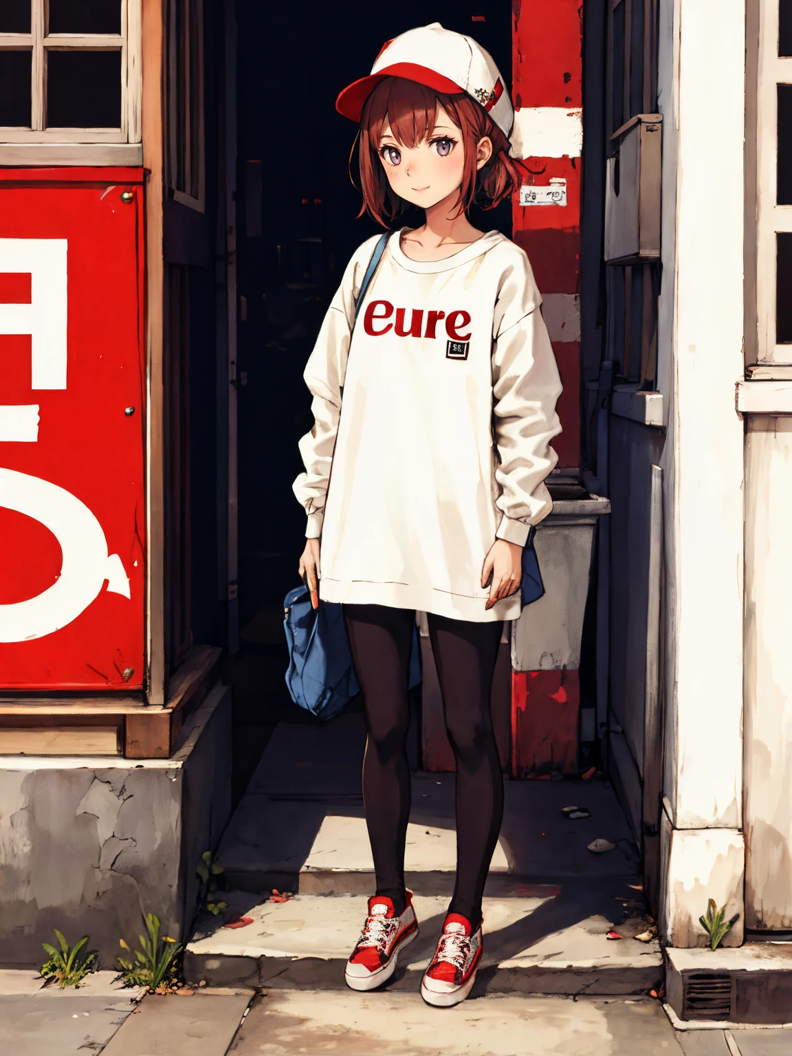 best quality, detailed background, girl, ,euro_street, random_wear,