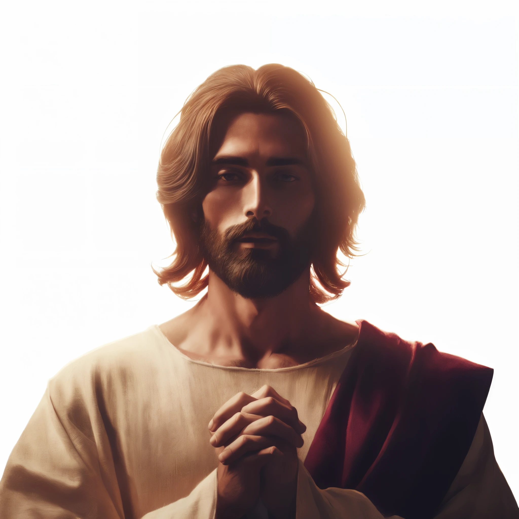 arafed image of a man with a beard and a robe, jesus christ, portrait of jesus christ, jesus face, jesus christ in mass effect, jesus, tron legacy jesus christ, gigachad jesus, tron legacy jesus, dressed like jesus christ, he is greeting you warmly, jesus of nazareth, the lord and savior, king of kings