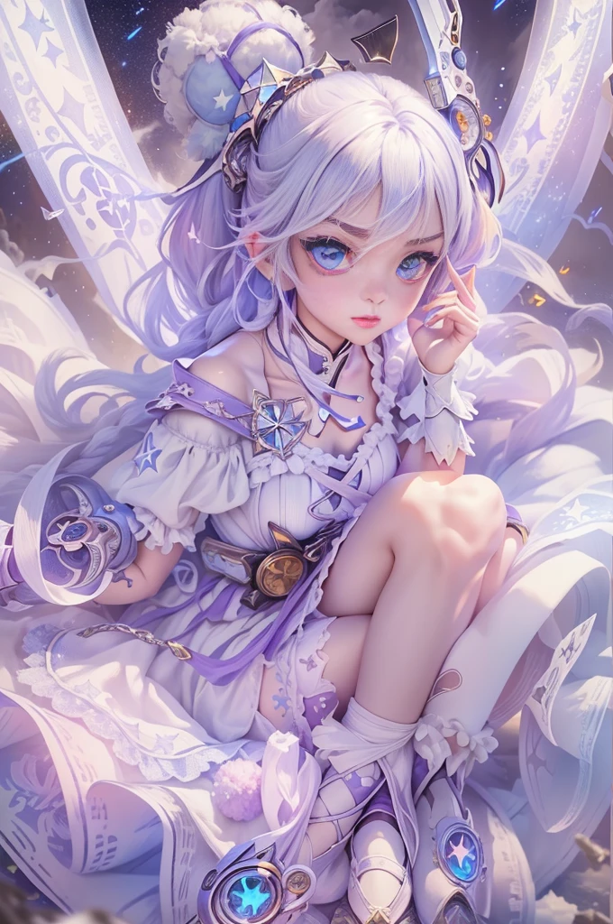 tutututu,high heels,
-1girl, blue eyes, solo, long hair, blue nails, looking at viewer, white hair, flower, jewelry, floating hair, nail polish, ring, hat, hair ornament, bare shoulders, breasts, white nails, bangs, hair between eyes, hands on own face,White hell,
<lora:add_detail:0.2> <lora:White hell:0.6>
<lora:merged_0020:0.9>,
