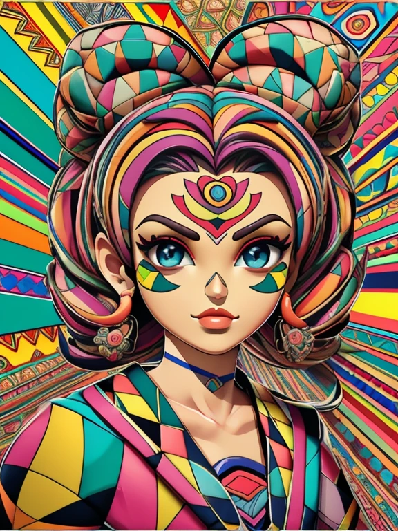 (magazine cover:1.4), by Lisa_Frank, (best quality, perfect masterpiece, Representative work, official art, Professional, high details, Ultra intricate detailed:1.3)