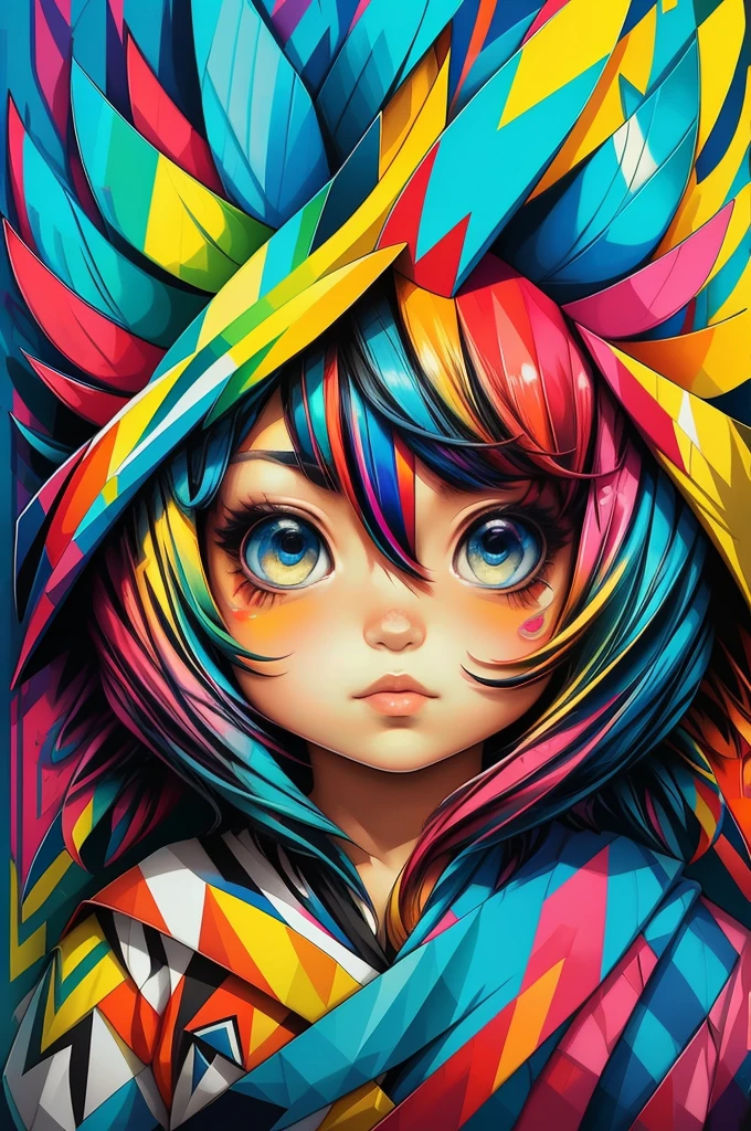 (Arara), Eduardo Kobra padding ,wall PORTRAIT geometric multidimensional, art, chibi,
yang08k, beautiful, colorful,
masterpieces, top quality, best quality, official art, beautiful and aesthetic,