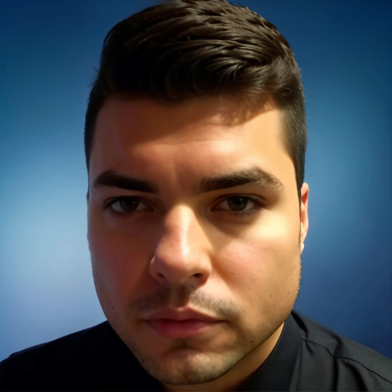 Arafed man in black shirt and tie looking at the camera, Foto de perfil de la foto de cabeza, Foto de perfil profesional, rastrojo corto, foto de la cabeza, Foto de perfil, vello facial corto, Retrato de perfil, headshot photograph, barba corta, smooth symmetrical chin, Retrato profesional en primer plano, Cara ancha afeitada limpia, Prefect symmetrical face