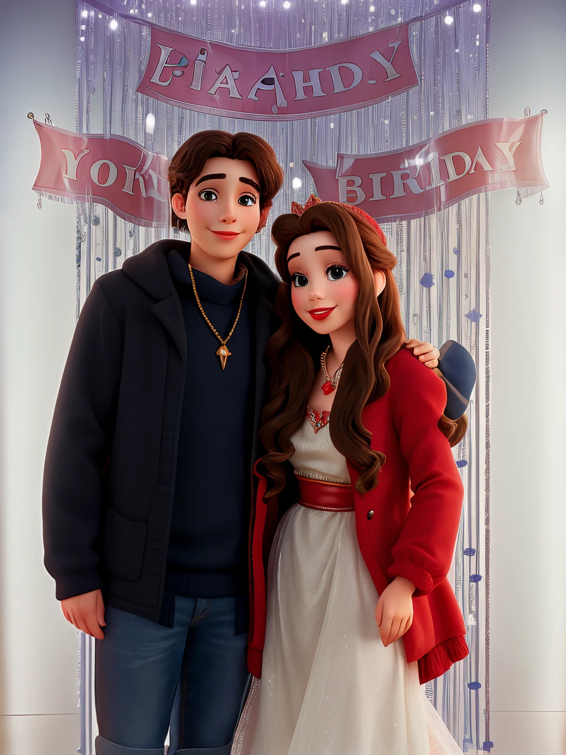 Birthday of a Disney Princess with red lipstick