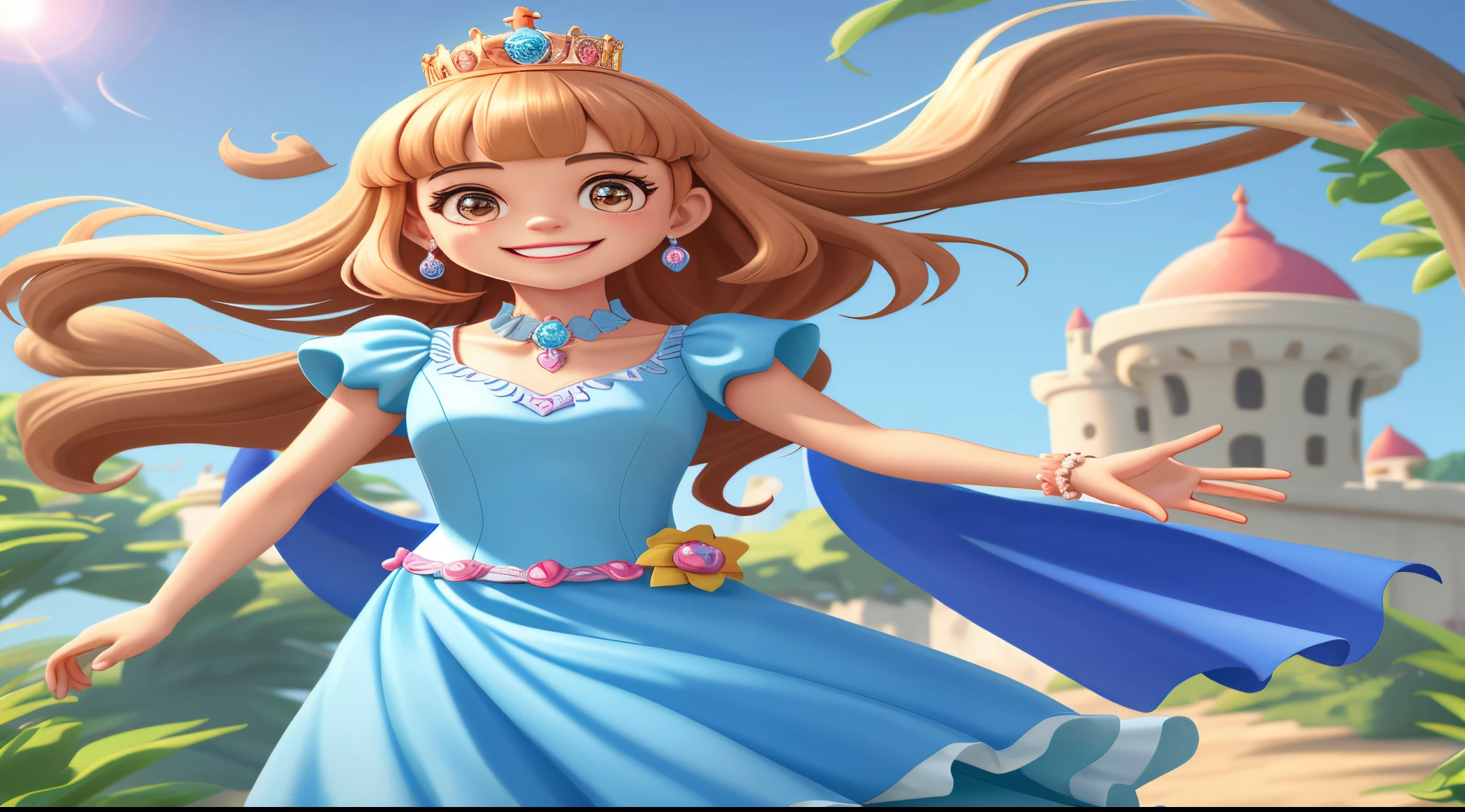 uma princesa sorridente