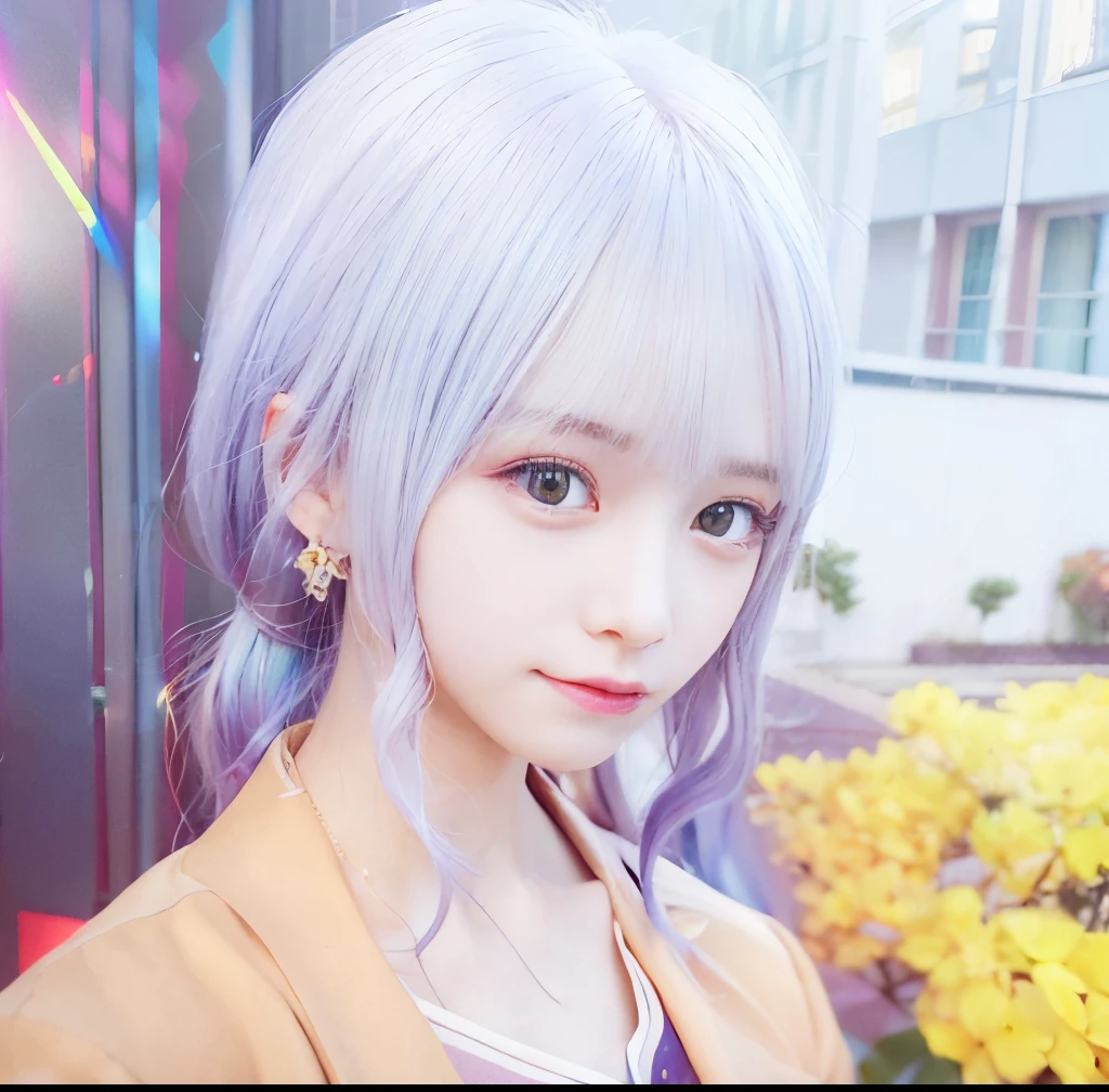 beautiful (zxzxberna), intricate colorful hair with , sunlight, beautiful lighting, school uniform, vibrant lighting, intricate, highly detailed, elegant, smooth, by Ruan Jia and Artgerm and Anton Fadeev,