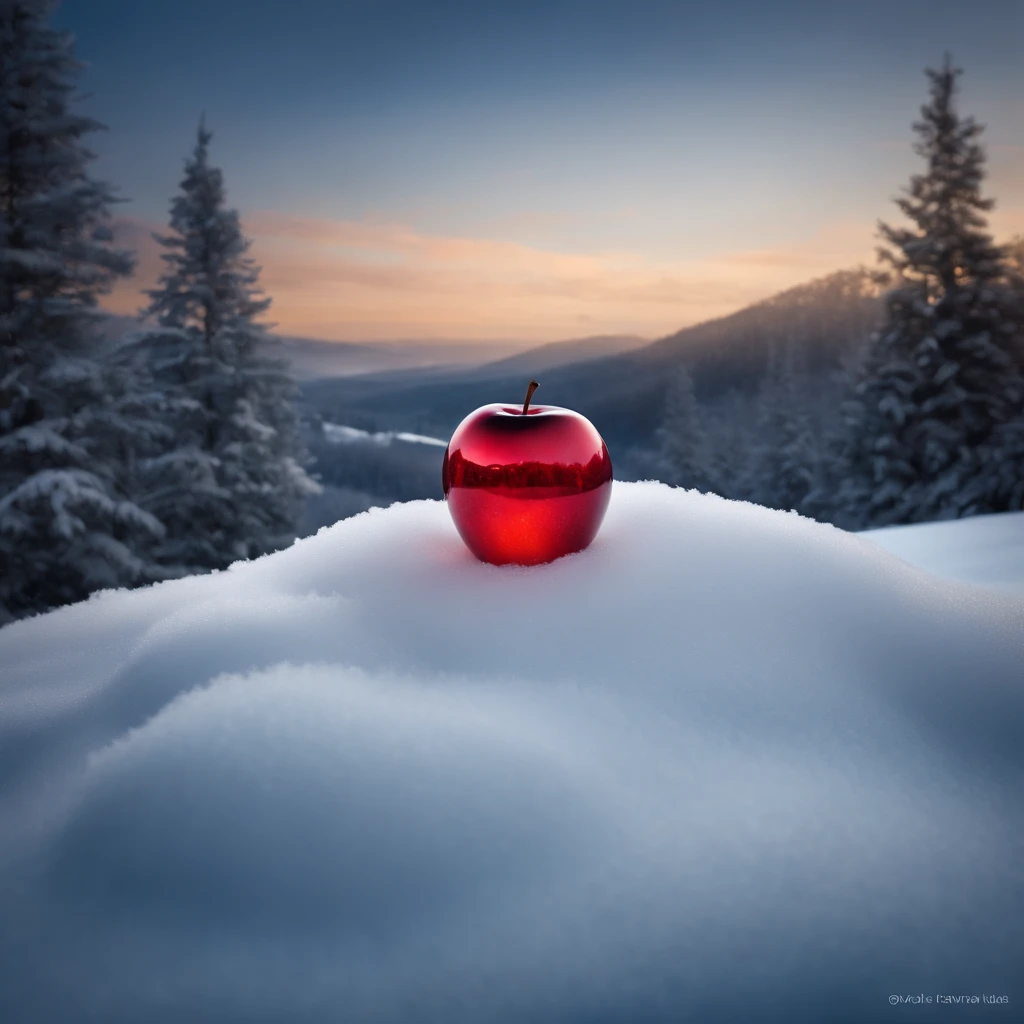 Behold a breathtaking digital masterpiece featuring a translucent red crystal apple, inside, a 20-year-old girl in a transparent white micro bikini, long flowing blonde hair, black 15-inch heel sandals with diamond-covered straps , Nestled in its depths is a star-studded sky enveloping a picturesque rural town, covered in the soft embrace of Christmas snowflakes. The apple, with its shiny and immaculate surface, acts as a mesmerizing sphere, revealing the captivating scene within. The stars dance in the velvety sky, while the delicate descent of snow lends an air of serenity and wonder.
The cozy town, adorned with gleaming houses and festive decorations, exudes a comforting and joyful ambiance. The soft glow emanating from the apple enhances the minutiae of the landscape, casting an ethereal glow that mirrors the charm of Christmas. Each meticulously crafted snowflake adds a sense of movement, bringing this picturesque scene to life.
This composition is a visual ode to Christmas – a fusion of the splendor of nature, crystalline magic and the joyful spirit of the countryside. Captured through a 3D digital lens, it embodies the elegance of Art Deco and the visionary allure of artistic interpretation."