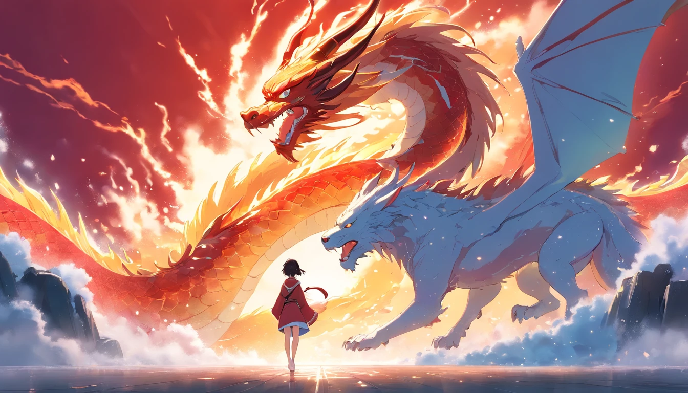 tmasterpiece、(Red background:1)、Chinese dragon made of white jade、number art、indoor light and shadow、simply white background、thin fog、Divine aura、long wavy body、bucktooth、upper part of body、Fantastical、ventania、Mito、high high quality、The content is very detailed、tmasterpiece、epic、particle effect、Dynamic effects