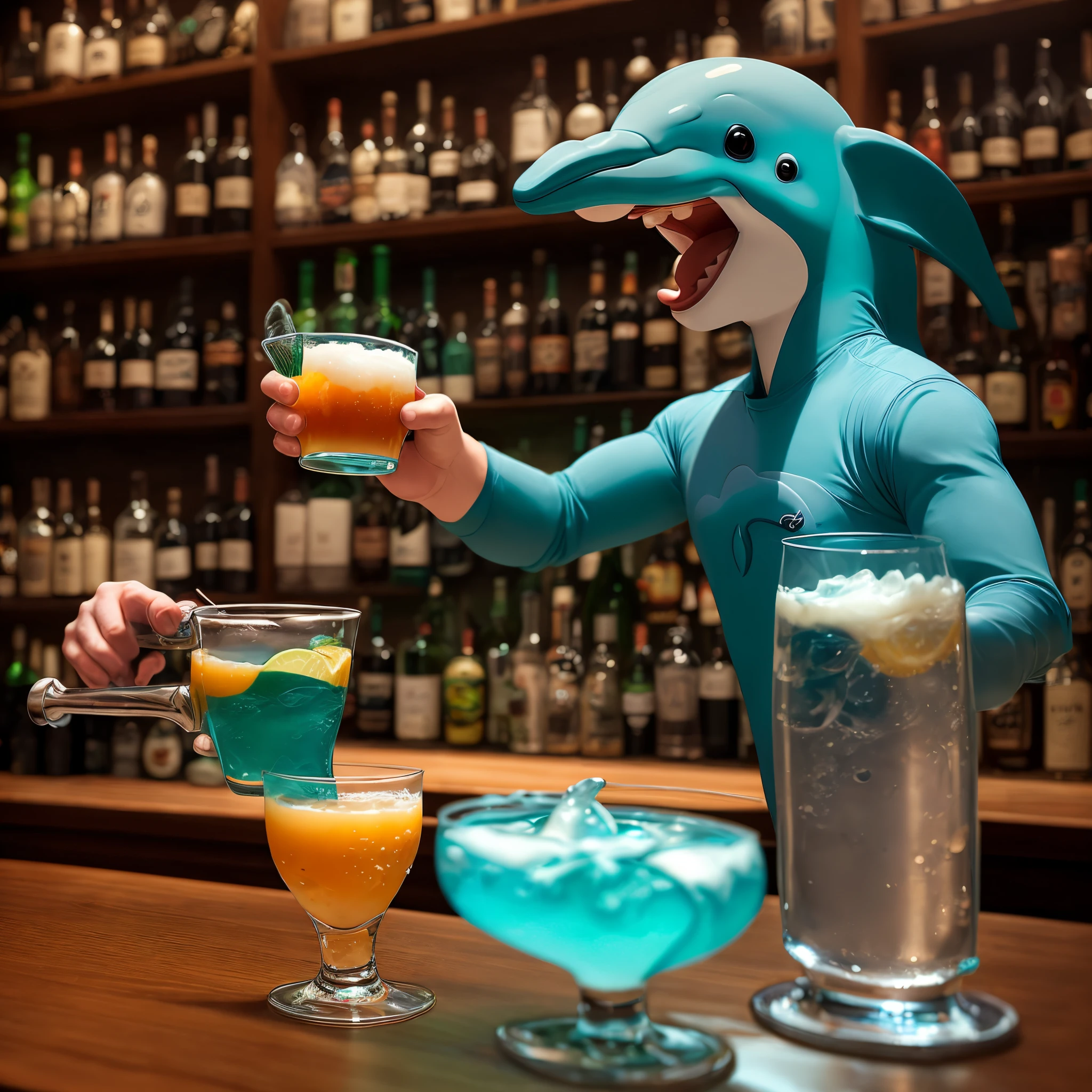 Dolphin bartender