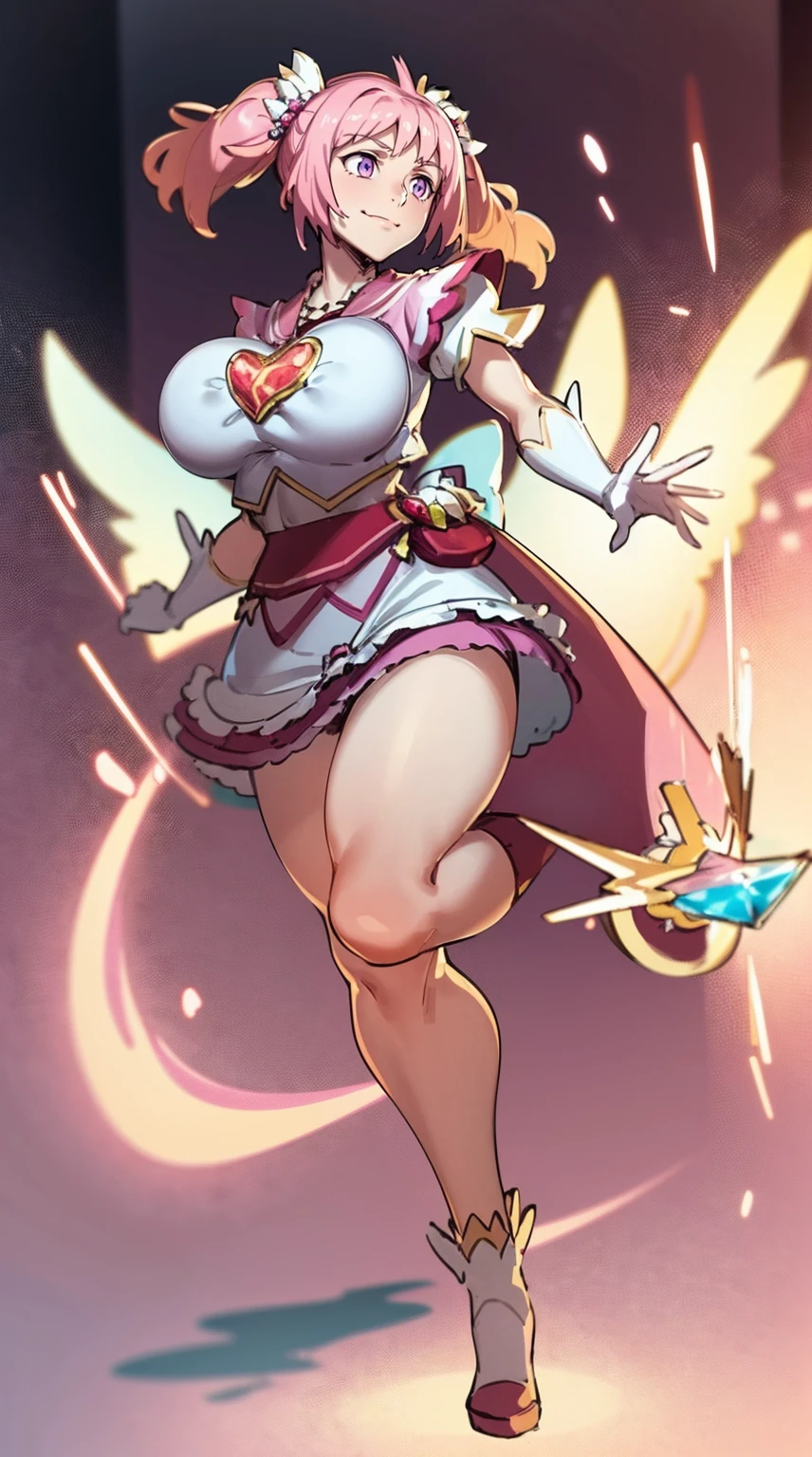 masterpiece, best quality, indoors, mamikafairy, 1girl, solo, looking at viewer,, hand arms full body,boots, standing,cute,breast, curvy, female,fantasy goddess,there is a cartoon picture of a woman with a very large breast, glowing divine being, glowing holy aura, inspired by Luma Rouge, the non-binary deity of spring, ethereal rainbow nimbus, the butterfly goddess of fire, inspired by Mariel, glowing aura around her, astral wind, as the goddess of the saturn, “uwu the prismatic person, big breast, serious, beautiful eyes, , full body, walking, long robe, long dress, ,priestess ,holy, smile, god rays, ray tracing, sparkle, cinematic lighting, UHD, retina, masterpiece, ccurate, anatomically correct, textured skin, super detail, high details, high quality, award winning, best quality, highres, 1080P, HD, 4K, thunder aura, light aura,full, snak staff,closed mouth, huge breast, curvy, bimbo, standing, heroic, pose, background ruin of a misterios city,UHD, retina, masterpiece, ccurate, anatomically correct, textured skin, super detail, high details, high quality, award winning, best quality, highres, 1080P, HD, 4K, sun aura