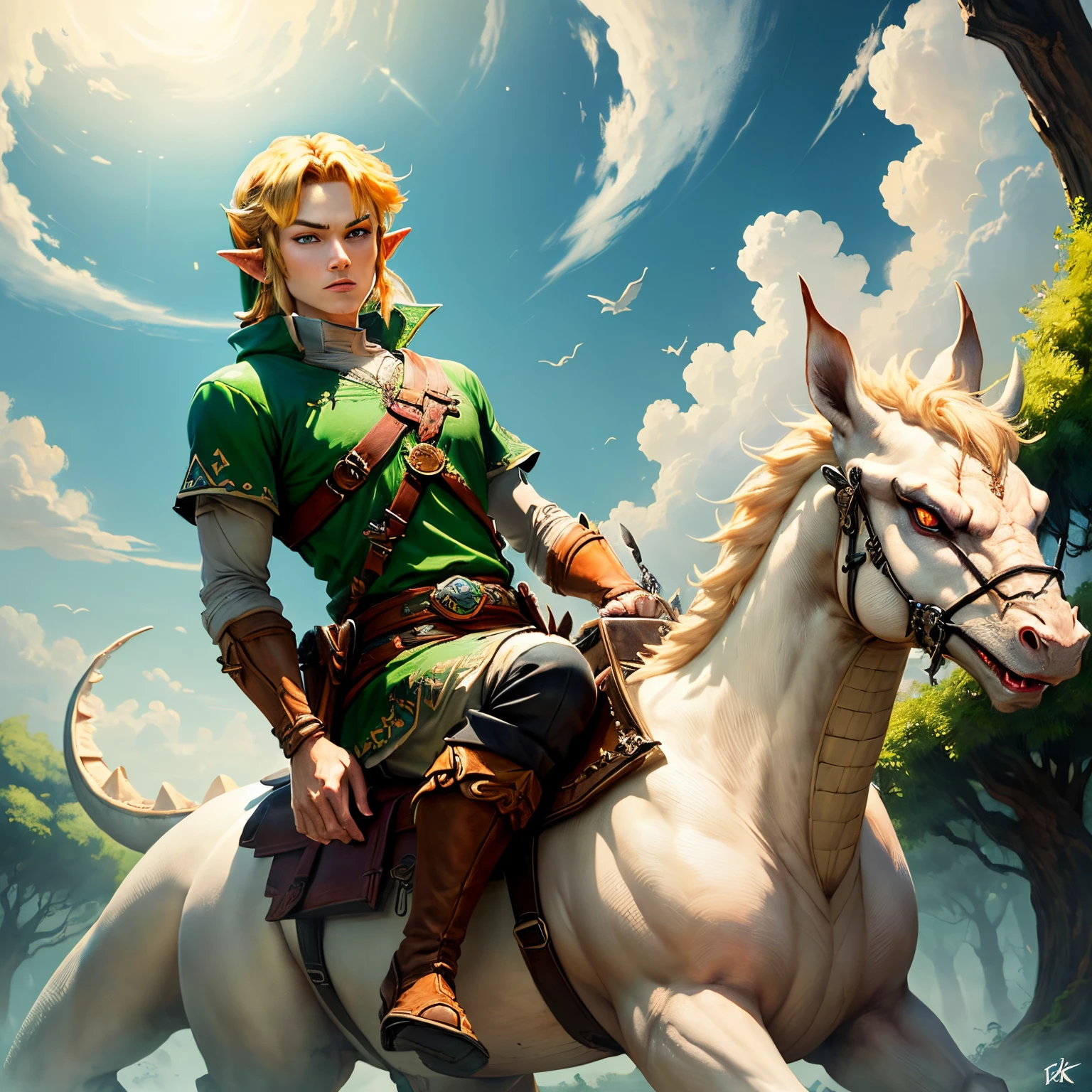 the legend of zelda totk but zelda is half dragon
