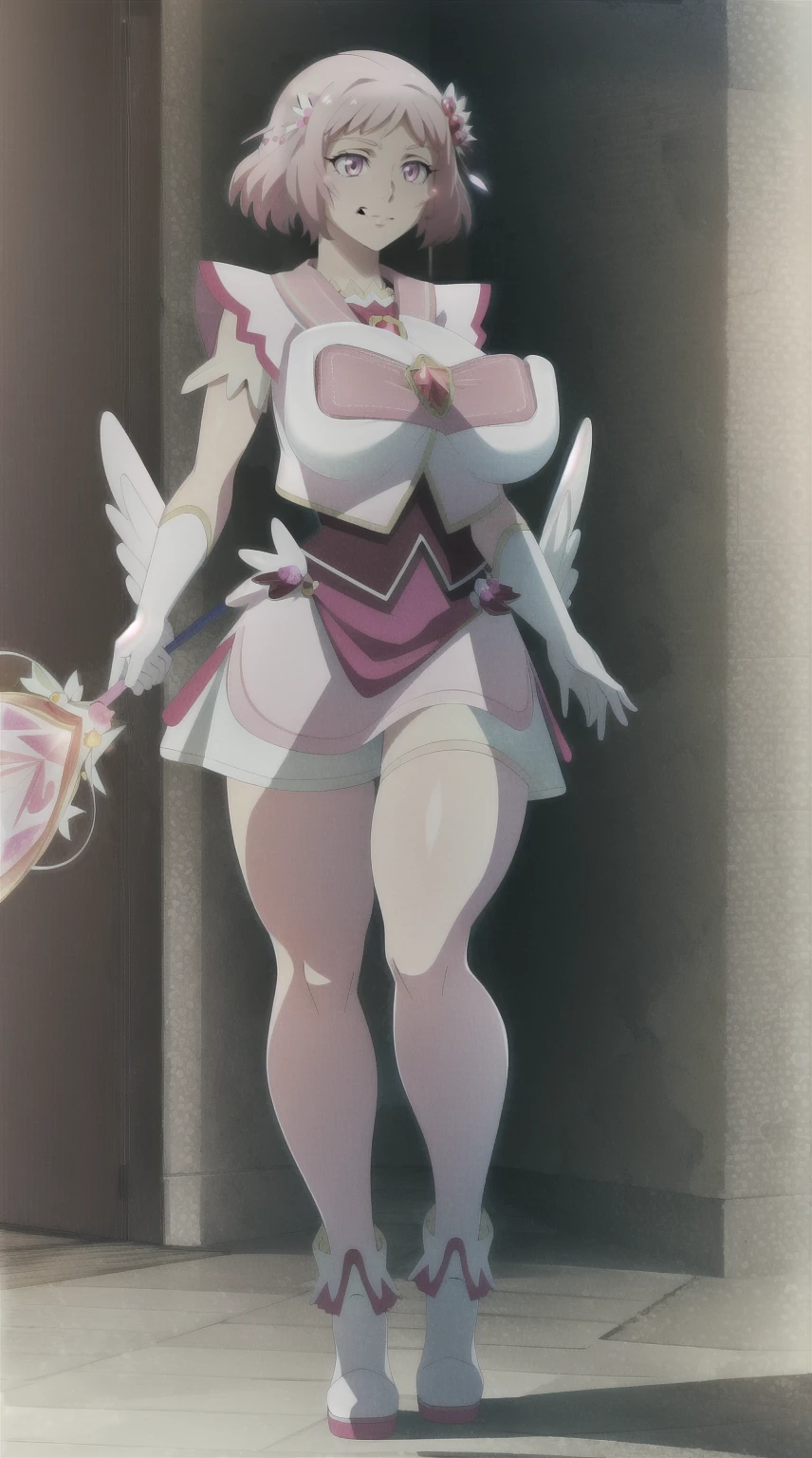 masterpiece, best quality, indoors, mamikafairy, 1girl, solo, looking at viewer,, hand arms full body,boots, standing,cute,breast, curvy, female,fantasy goddess,there is a cartoon picture of a woman with a very large breast, glowing divine being, glowing holy aura, inspired by Luma Rouge, the non-binary deity of spring, ethereal rainbow nimbus, the butterfly goddess of fire, inspired by Mariel, glowing aura around her, astral wind, as the goddess of the saturn, “uwu the prismatic person, big breast, serious, beautiful eyes, , full body, , long robe, long dress, ,priestess ,holy, smile, god rays, ray tracing, sparkle, cinematic lighting, UHD, retina, masterpiece, ccurate, anatomically correct, textured skin, super detail, high details, high quality, award winning, best quality, highres, 1080P, HD, 4K, thunder aura, light aura,full, snak staff,closed mouth, huge breast, curvy, bimbo, standing, heroic, pose, background ruin of a misterios city,UHD, retina, masterpiece, ccurate, anatomically correct, textured skin, super detail, high details, high quality, award winning, best quality, highres, 1080P, HD, 4K, sun aura