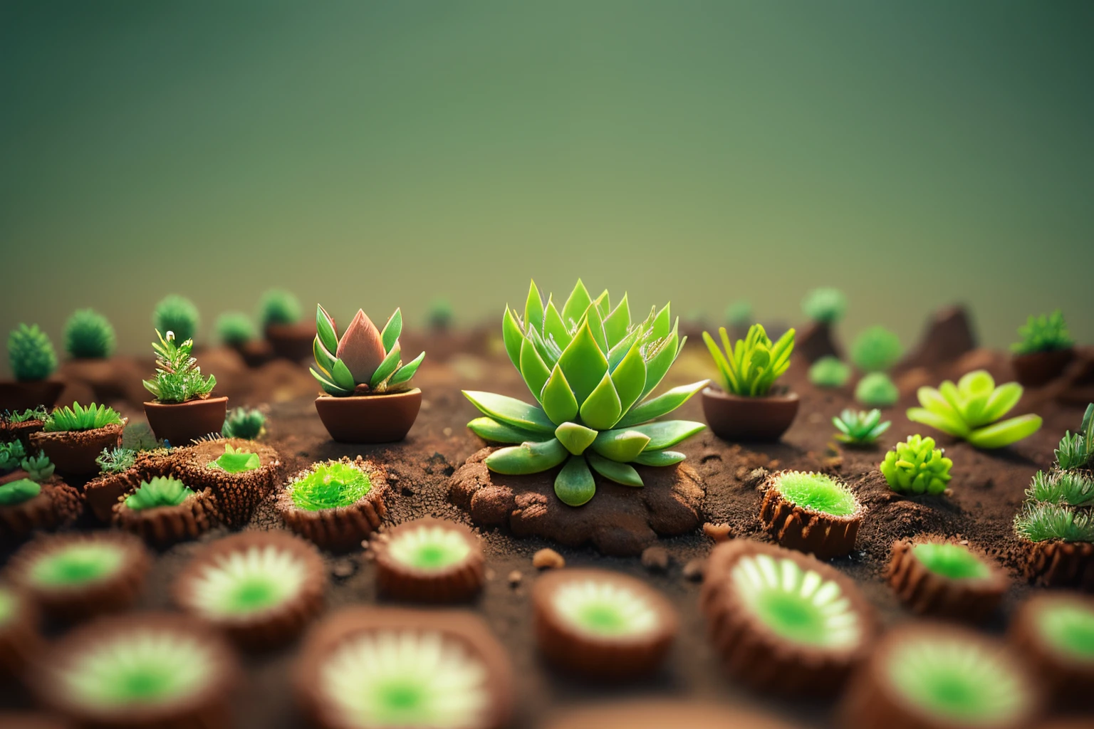 Succulents in the microscopic world