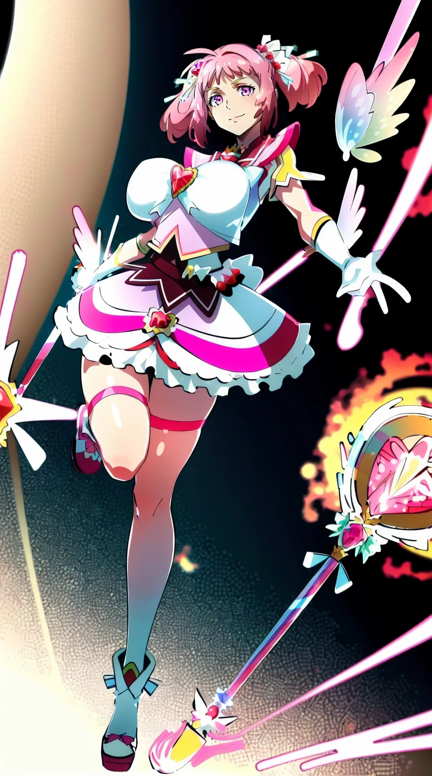masterpiece, best quality, indoors, mamikafairy, 1girl, solo, looking at viewer,, hand arms full body,boots, standing,cute,breast, curvy, female,fantasy goddess,there is a cartoon picture of a woman with a very large breast, glowing divine being, glowing holy aura, inspired by Luma Rouge, the non-binary deity of spring, ethereal rainbow nimbus, the butterfly goddess of fire, inspired by Mariel, glowing aura around her, astral wind, as the goddess of the saturn, “uwu the prismatic person, big breast, serious, beautiful eyes, , full body, , long robe, long dress, ,priestess ,holy, smile, god rays, ray tracing, sparkle, cinematic lighting, UHD, retina, masterpiece, ccurate, anatomically correct, textured skin, super detail, high details, high quality, award winning, best quality, highres, 1080P, HD, 4K, thunder aura, light aura,full, snak staff,closed mouth, huge breast, curvy, bimbo, standing, heroic, pose, background ruin of a misterios city,UHD, retina, masterpiece, ccurate, anatomically correct, textured skin, super detail, high details, high quality, award winning, best quality, highres, 1080P, HD, 4K, sun aura