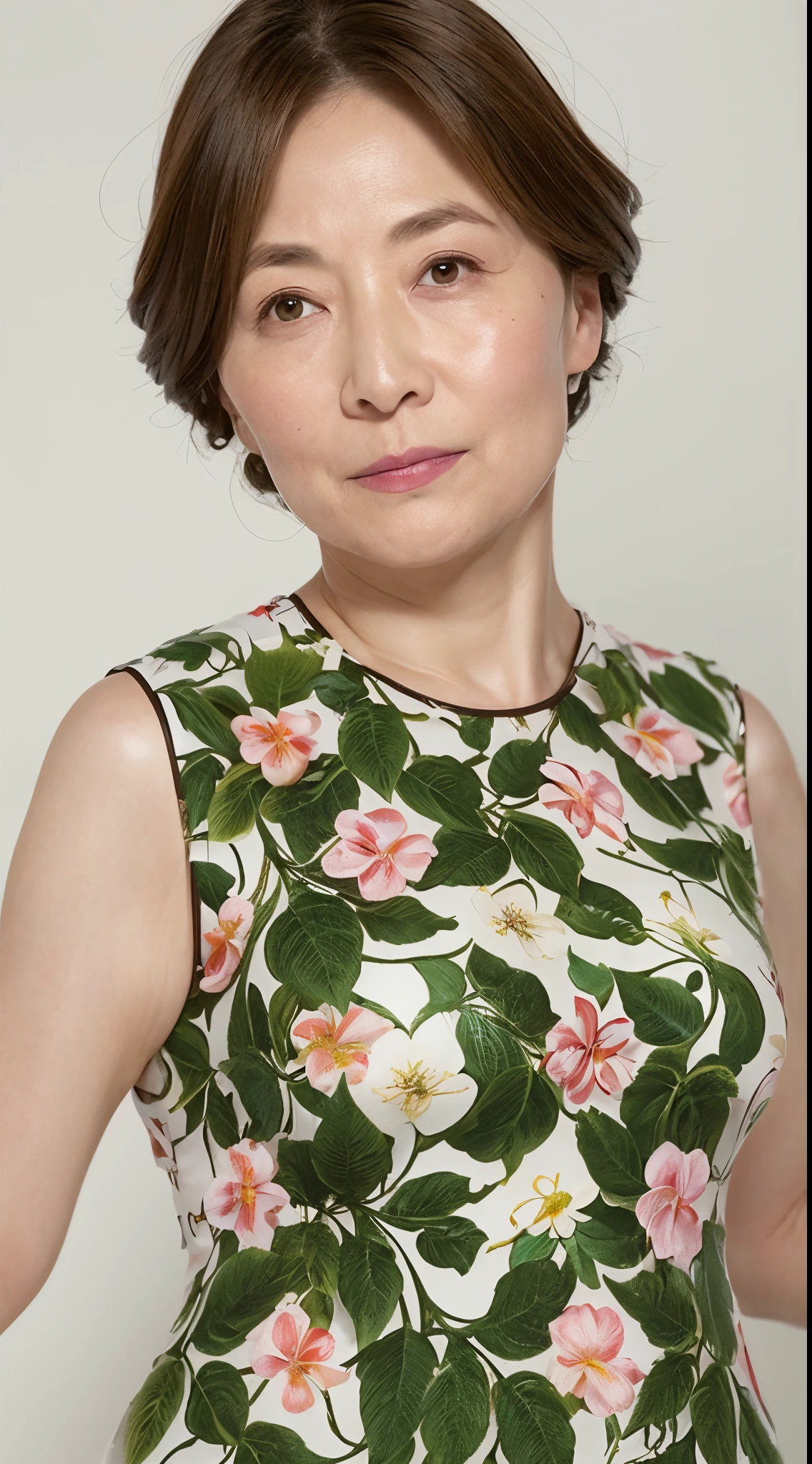 Remove Background, gravure, gaze in front, (describe the lips correctly) ,(Close lips), ((wearing a laurel wreath)), from the chest up, masterpiece, Best Quality, Ultra-detailed, Photorealistic, super detailed skin, Perfect Anatomy, (1 japanese mature woman), (Solo), 95 years old, Large breasts, Mature Woman Politician, glamor, A sexy, Chromo-white skin, Looking at Viewer